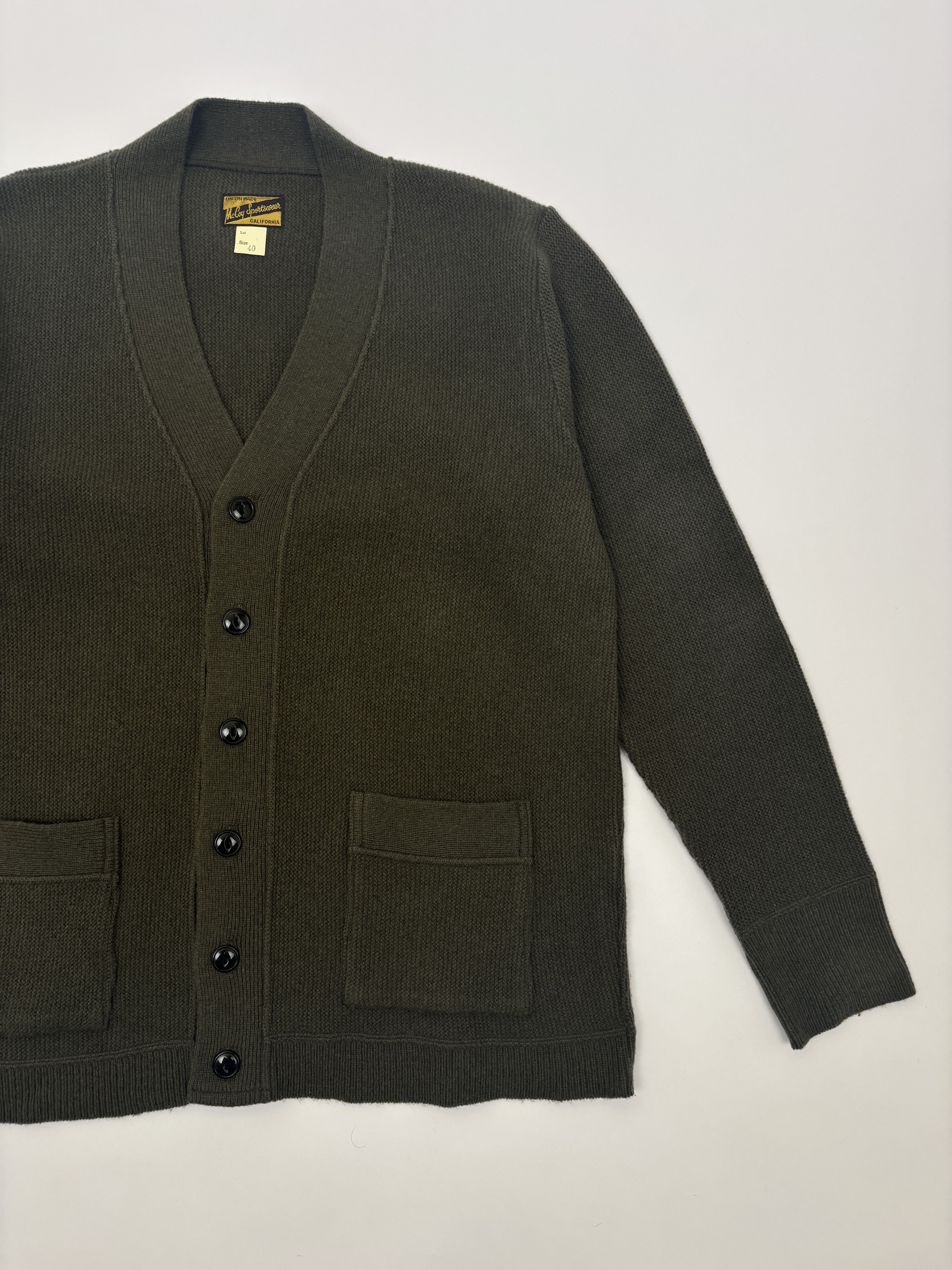 The Real McCoy's The Real McCoy’s Wool Cashmere Cardigan Olive Made in Japan Size US L / EU 52-54 / 3 - 1 Thumbnail