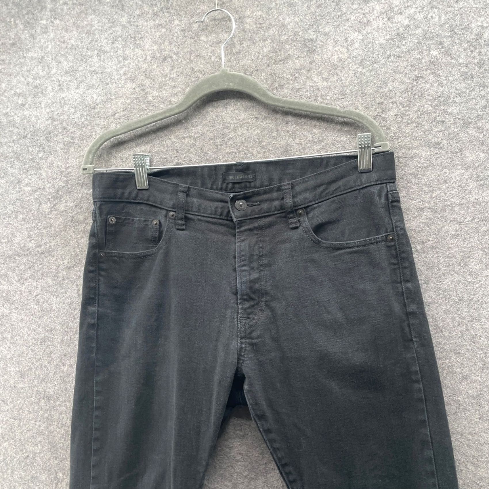 Uniqlo Uniqlo Jeans Slim Stretch Selvedge Mens 32x32 Black Slim Fit Denim 5-Pocket Straight Vintage No Size US 32 / EU 48 - 4 Thumbnail