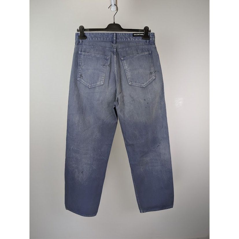 Balenciaga o1rshd1 Unisex Loose fit Jeans in Workwear Purple Size US 32 / EU 48 - 10 Thumbnail