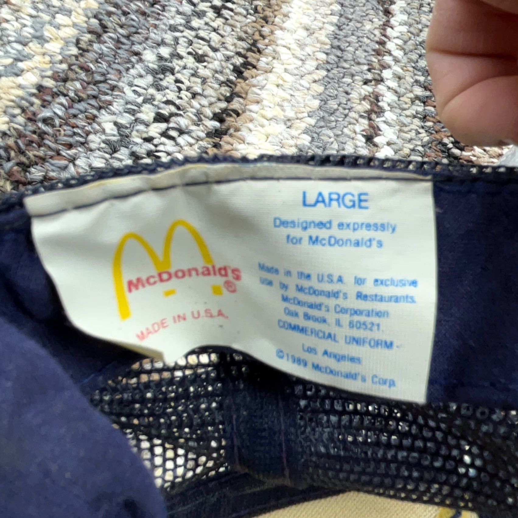 Vintage Vintage McDonald's Trucker Hat Cap Blue 80s 90s Made In USA Snapback Cosplay Hat Mens Adjustable Blue 80s 90s Logo Advertising Stripe? Size ONE SIZE - 7 Thumbnail