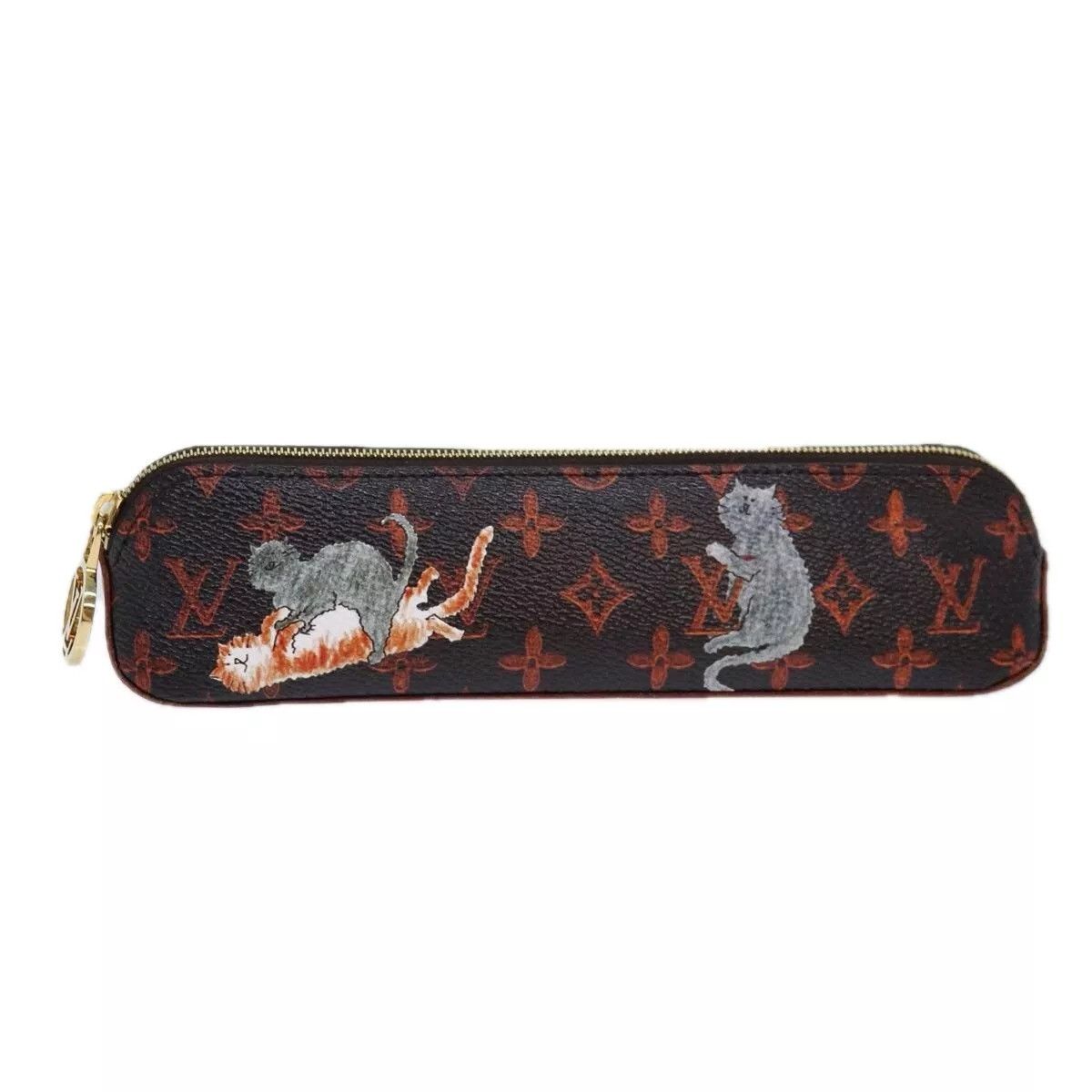Louis Vuitton LOUIS VUITTON Catgram Trousse Elizabeth Pen Case Brown Size ONE SIZE - 1 Thumbnail