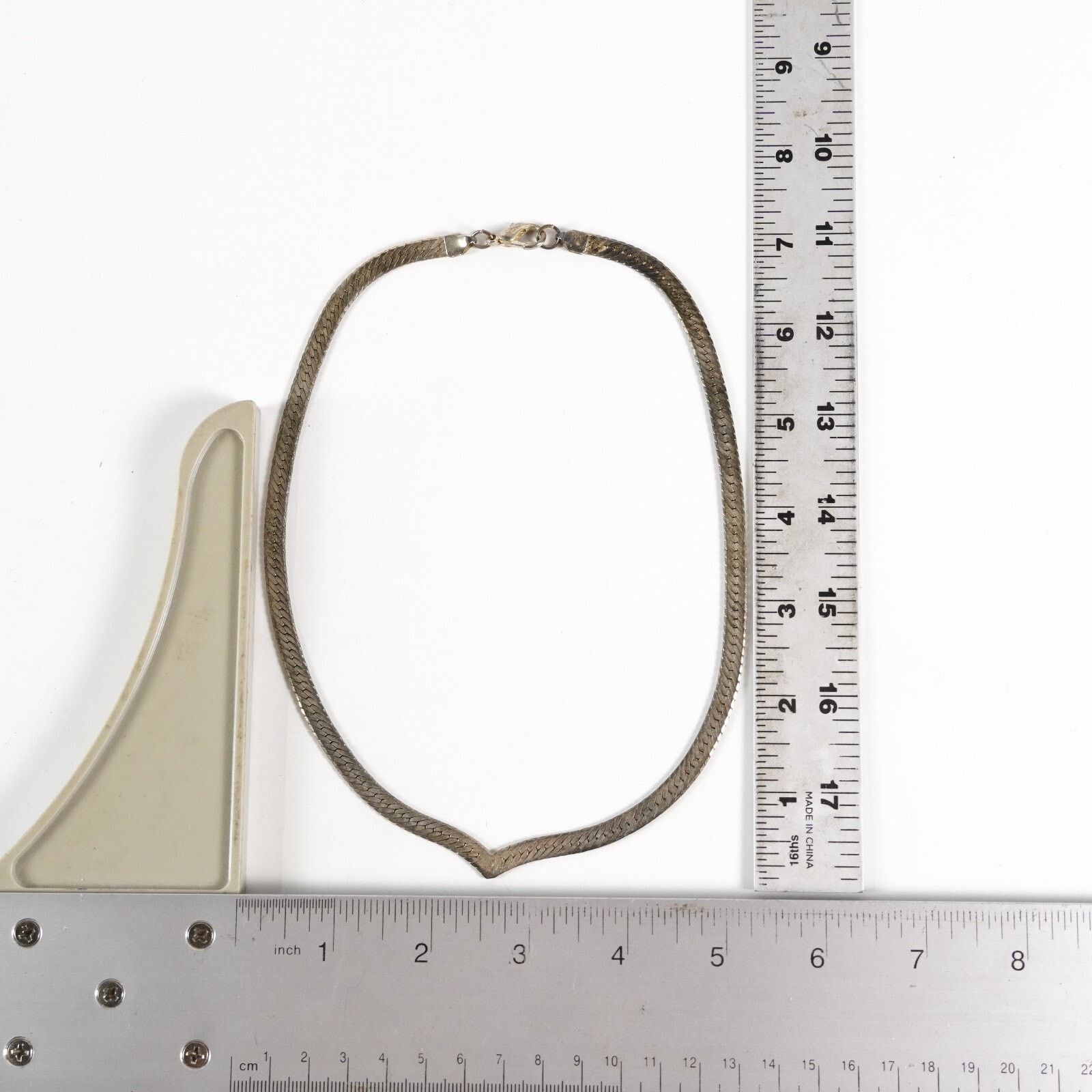Other Vintage 925 Sterling Silver Flat Herringbone Chain Necklace Size ONE SIZE - 9 Thumbnail