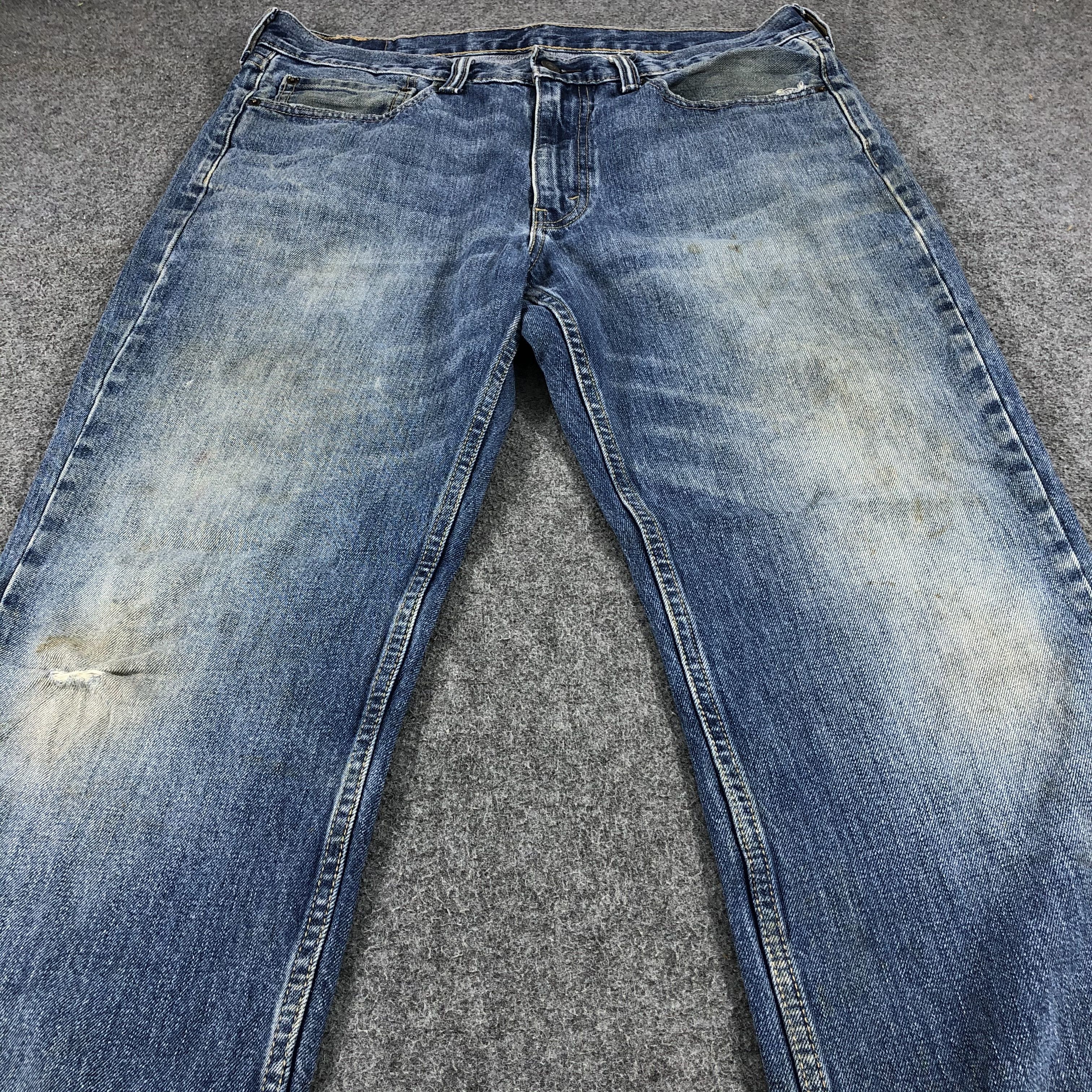 Levi's Vintage Blue Washed Levis 514 Jeans-J945 Size US 37 - 3 Thumbnail