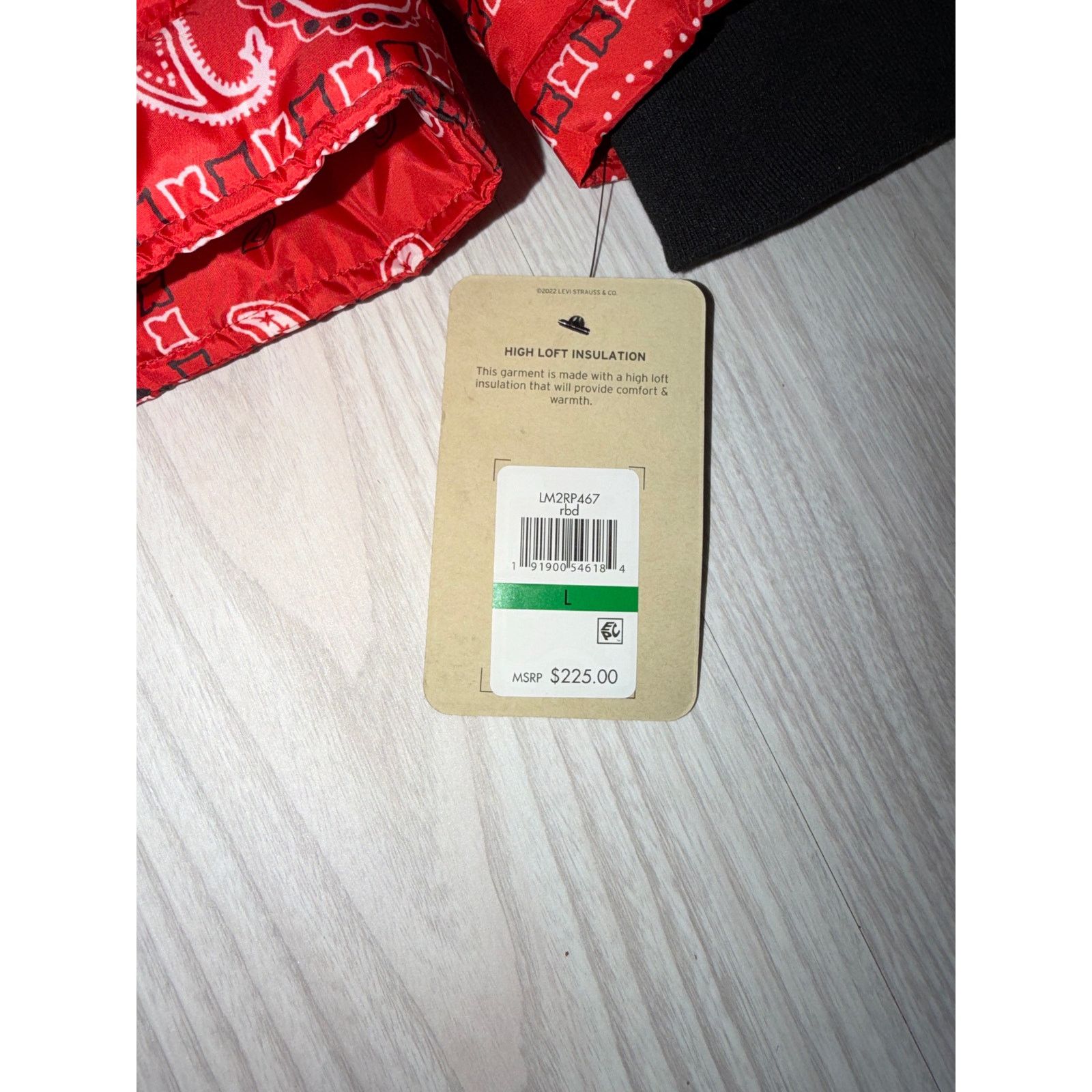 Levi's Levi’s Red Paisley Puffer Jacket Size Mens Large Brand New Size L / US 10 / IT 46 - 5 Thumbnail