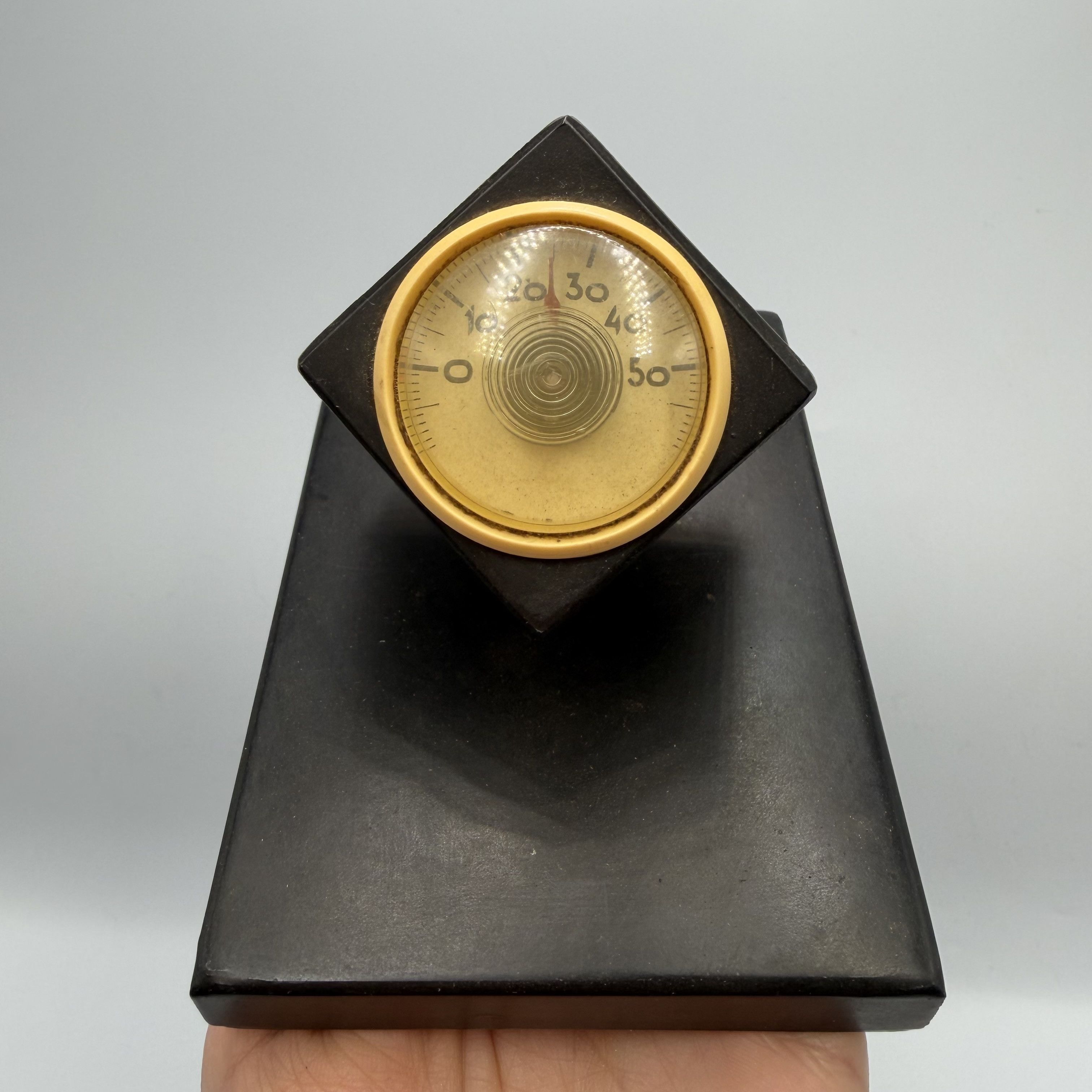 Vintage Vintage Bakelite Desk Thermometer Black Office Decor Size ONE SIZE - 2 Thumbnail