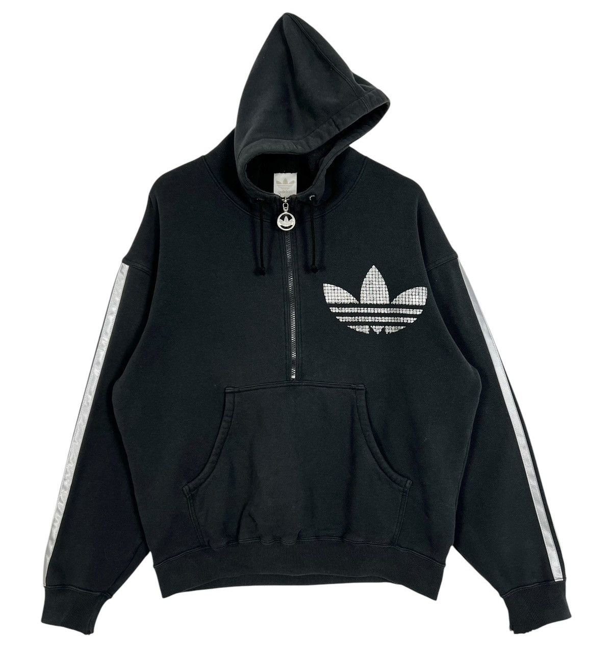 Adidas × Descente × Vintage Vintage Adidas Descente Distressed Pull Over Hoodie Size US L / EU 52-54 / 3 - 1 Thumbnail