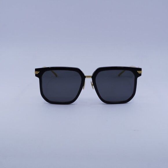 Bottega Veneta Bottega Veneta BV1083SA 001 Sunglasses Black/Gold Square Fra Size ONE SIZE - 3 Thumbnail