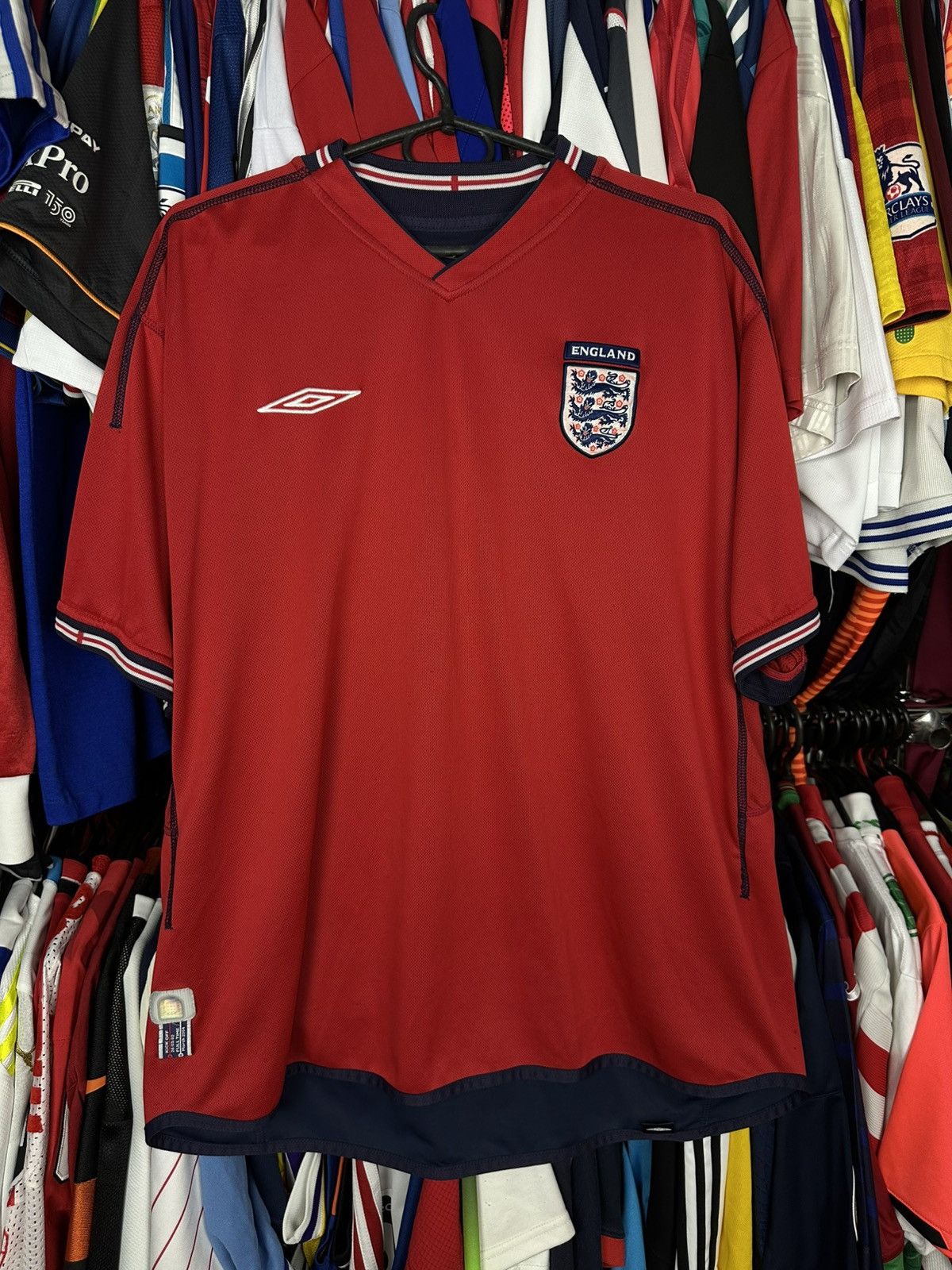 Umbro × Vintage Umbro England 2002-2004 Away Shirt Football Soccer Jersey Size US L / EU 52-54 / 3 - 2 Thumbnail