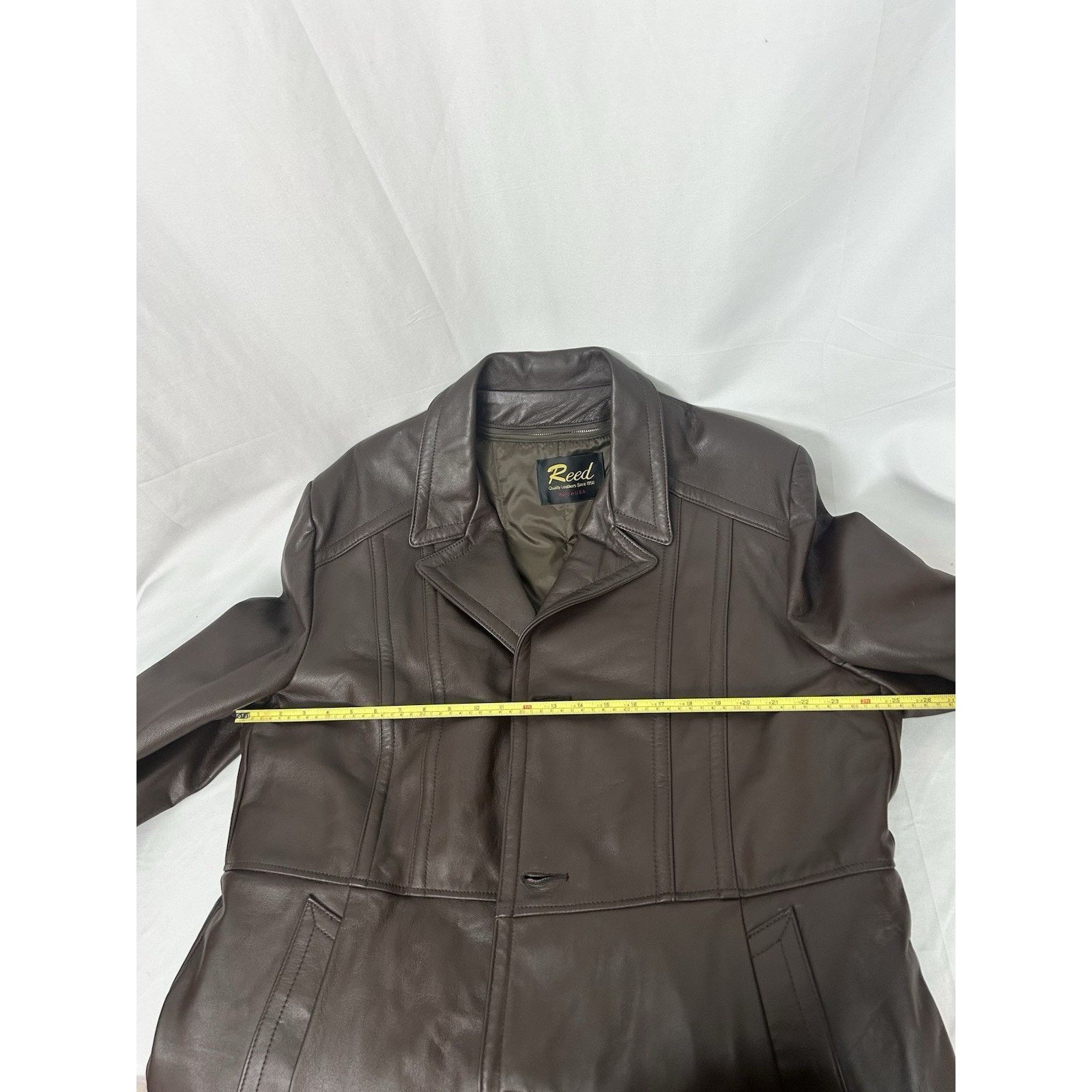 Reed VTG 90s Reed Leather Jacket Brown Overcoat XXL NWT Size US XXL / EU 58 / 5 - 6 Thumbnail
