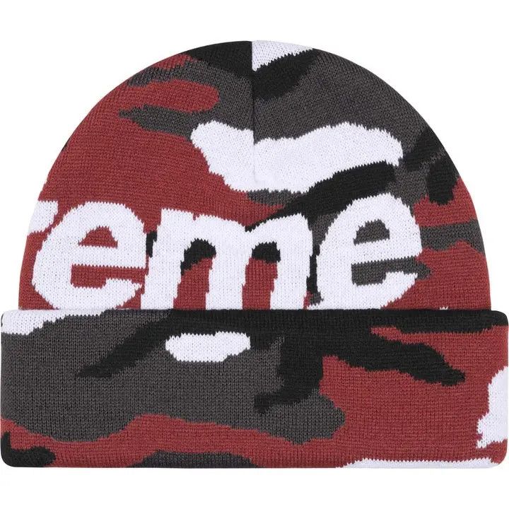 Supreme Camo Big Logo Beanie Size ONE SIZE - 2 Thumbnail