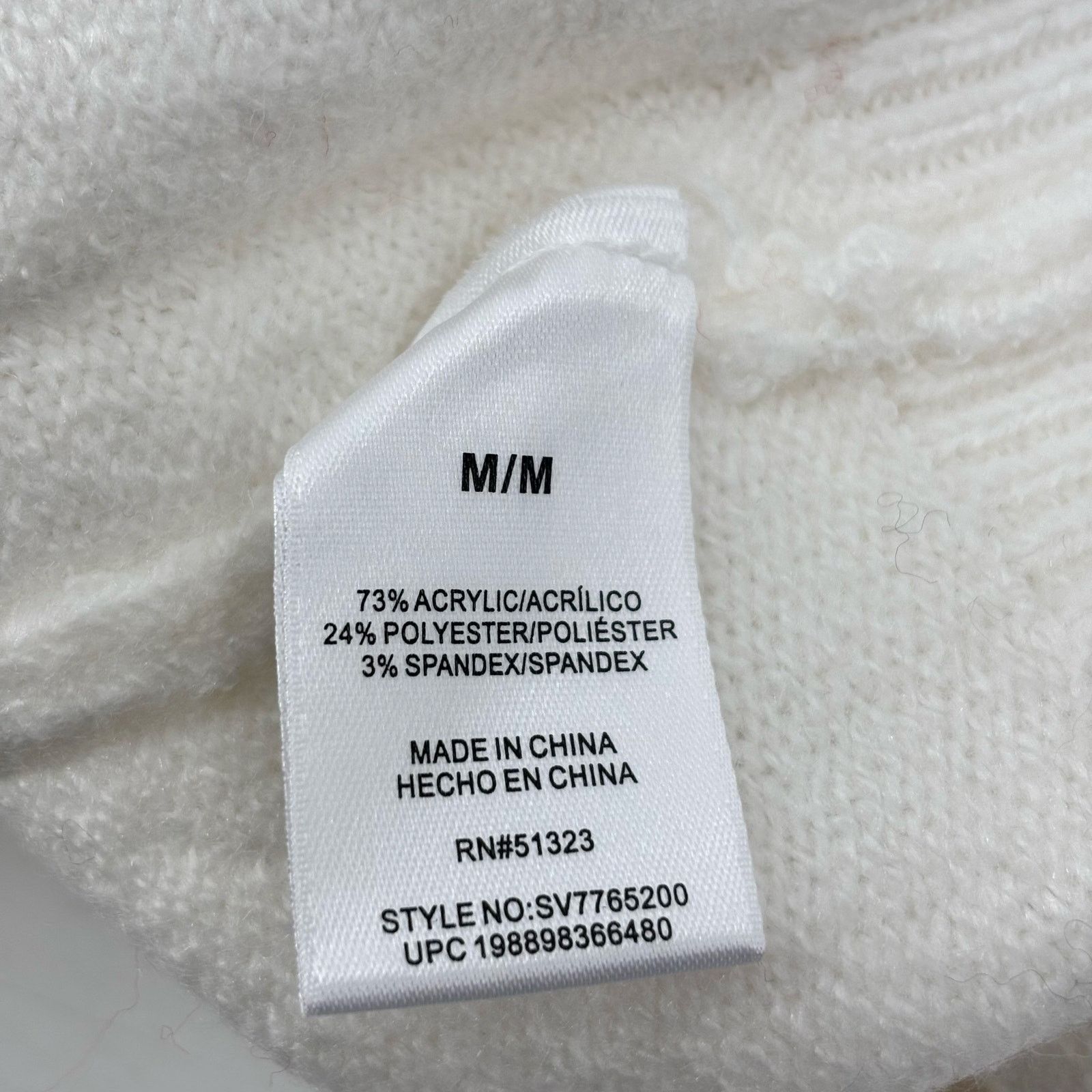 Vince Camuto Vince Camuto Womens Medium Christmas Sweater Cream Farm Size M / US 6-8 / IT 42-44 - 3 Thumbnail