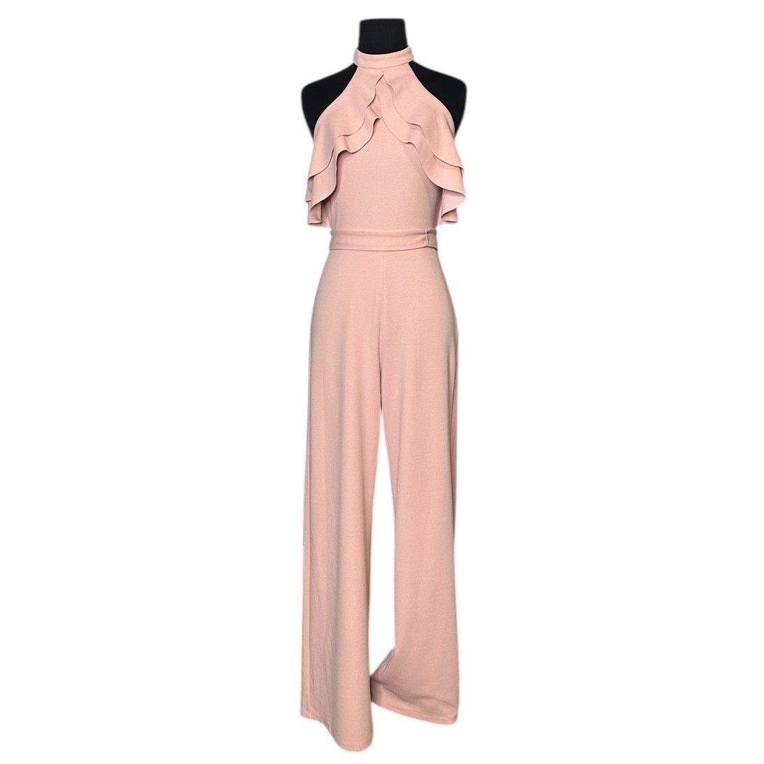 Anthropologie Avec les Filles halter neck ruffled jumpsuit size 2 Size 26" / US 2 / IT 38 - 1 Thumbnail