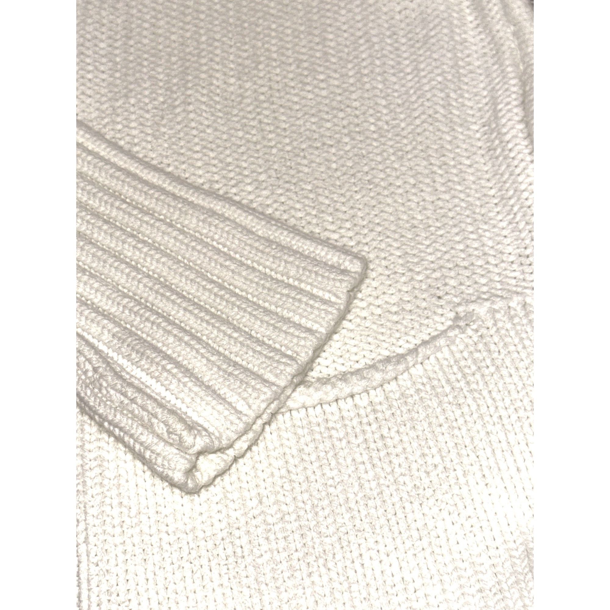 American Eagle Outfitters American Eagle Outfitters White Cotton Knit Zip Sweater With Size S / US 4 / IT 40 - 8 Thumbnail