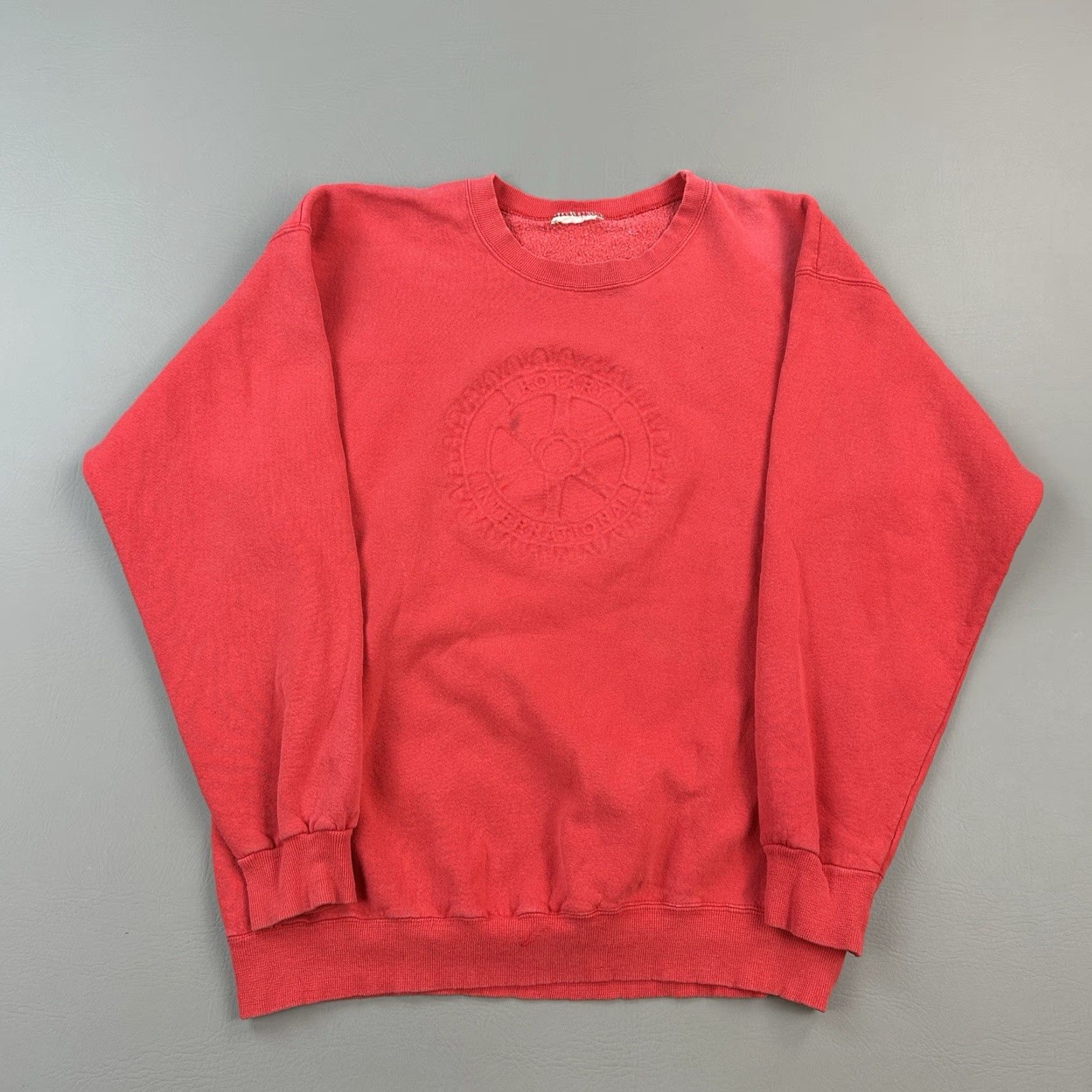 Vintage VINTAGE Rotary International Sweatshirt Mens Large Red Embossed Logo Pullover - Shirt - Red - 90s Retro Sports Outdoor Mens L Size US L / EU 52-54 / 3 - 2 Thumbnail