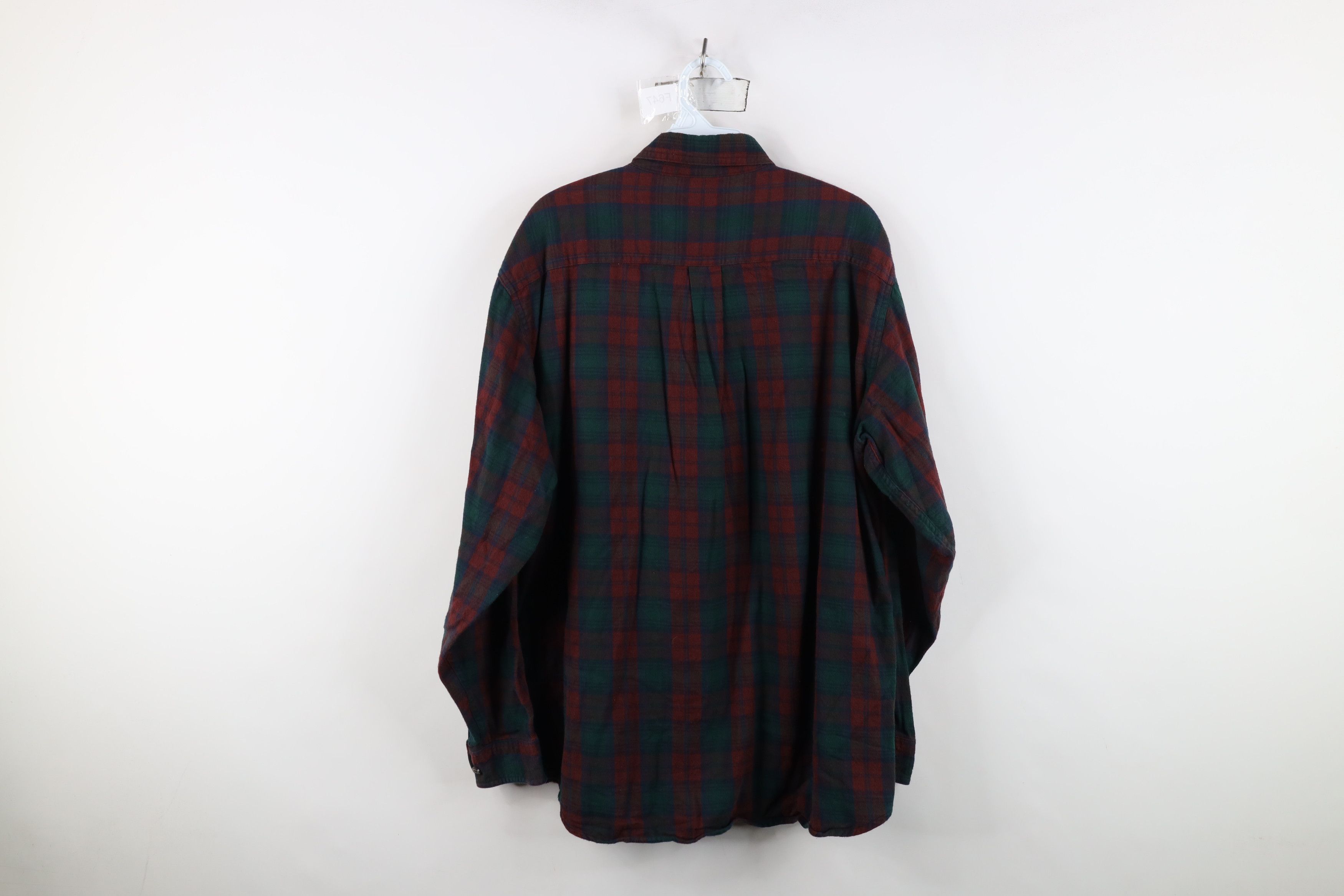 L.L. Bean Vintage 90s LL Bean Flannel Collared Button Down Shirt Plaid Size US L / EU 52-54 / 3 - 11 Thumbnail