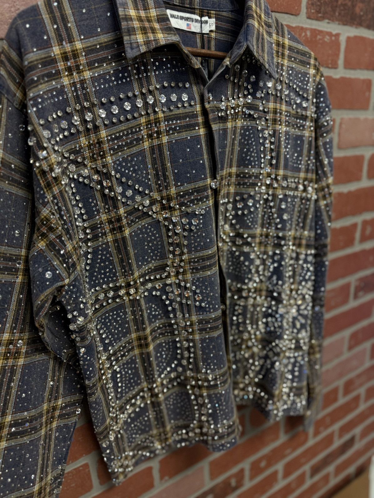 Vale Valley Crystal Flannel Long Sleeve Stones Size S (NEW) 💎 Size US S / EU 44-46 / 1 - 8 Thumbnail