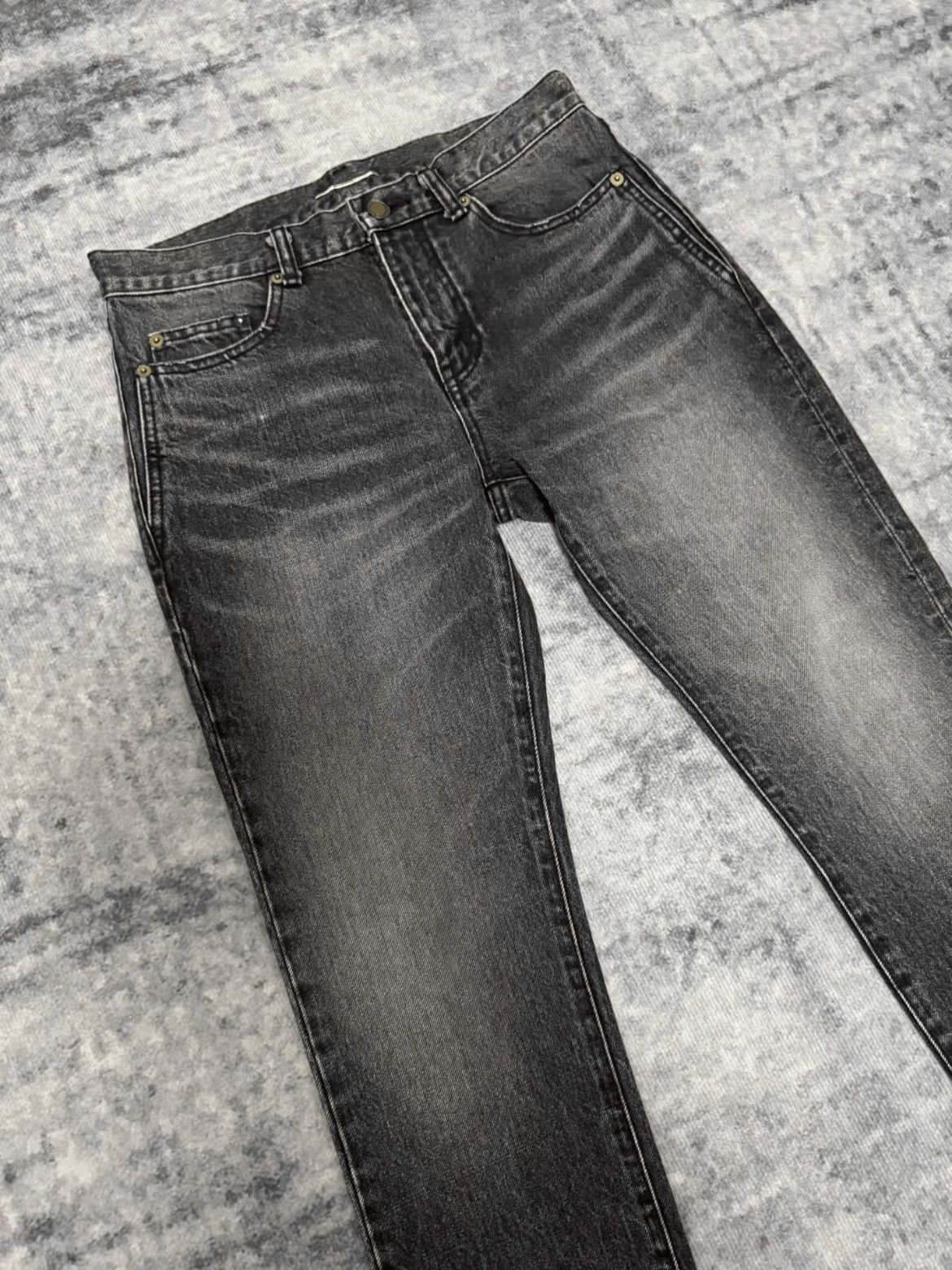 Saint Laurent Paris Sz 28 Saint Laurent Paris 17AW Heavy Wash Distressed Denim- Size US 28 / EU 44 - 3 Thumbnail