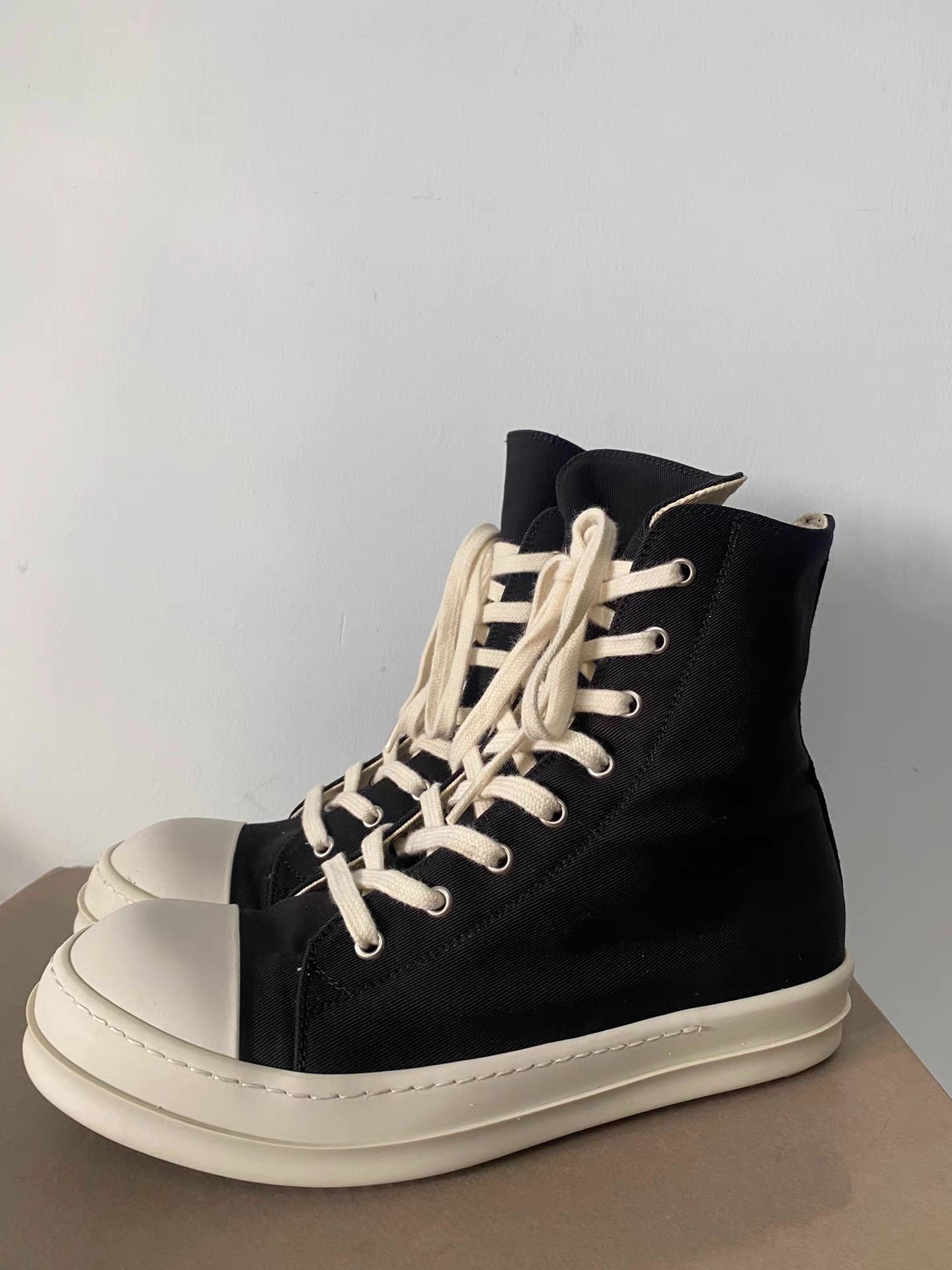 Rick Owens Rick Owens DRKSHDW satin low-top sneakers Size US 6.5 / EU 39-40 - 1 Thumbnail