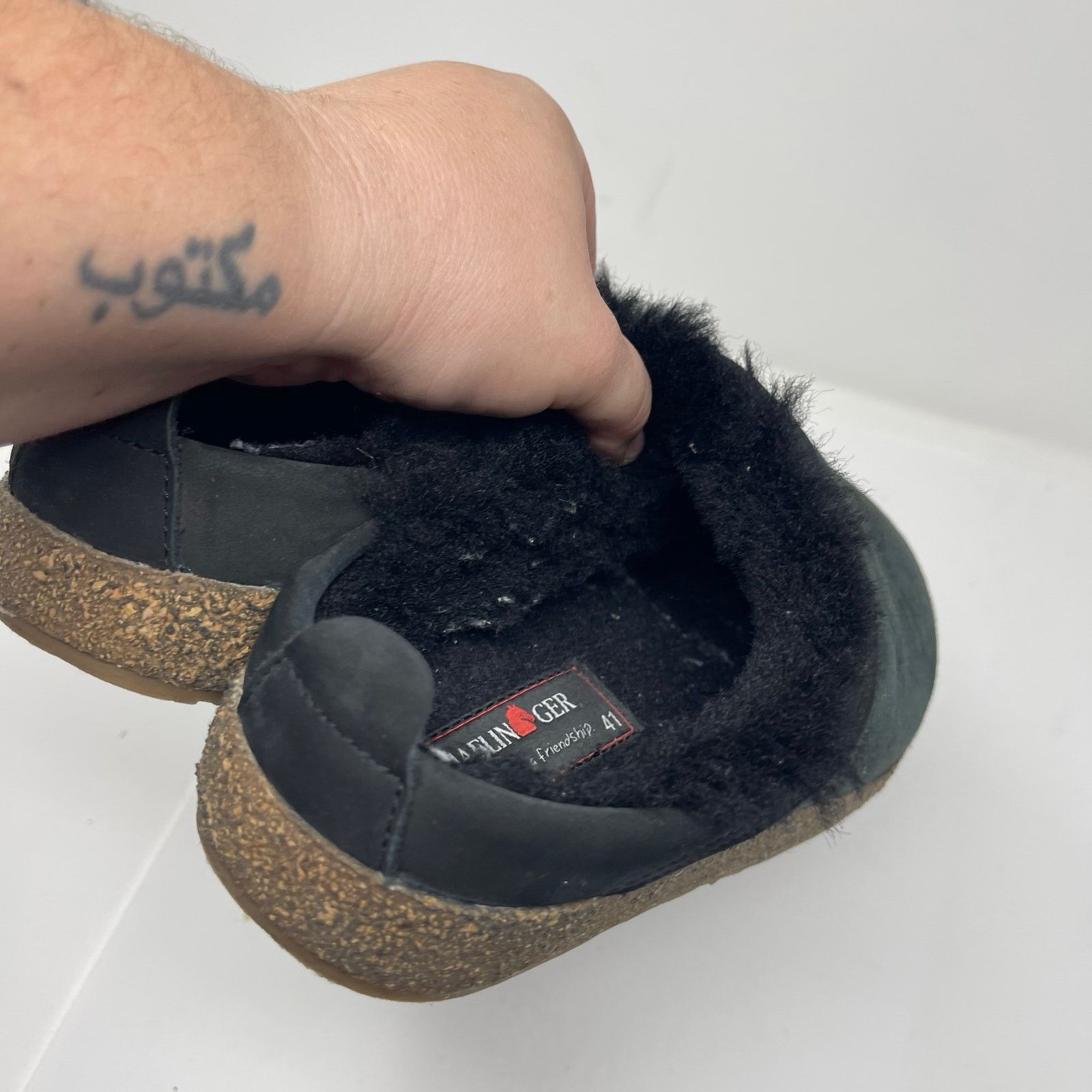 Other Haflinger Snowbird genuine shearling lined slides in Black Size US 10 / IT 40 - 6 Thumbnail