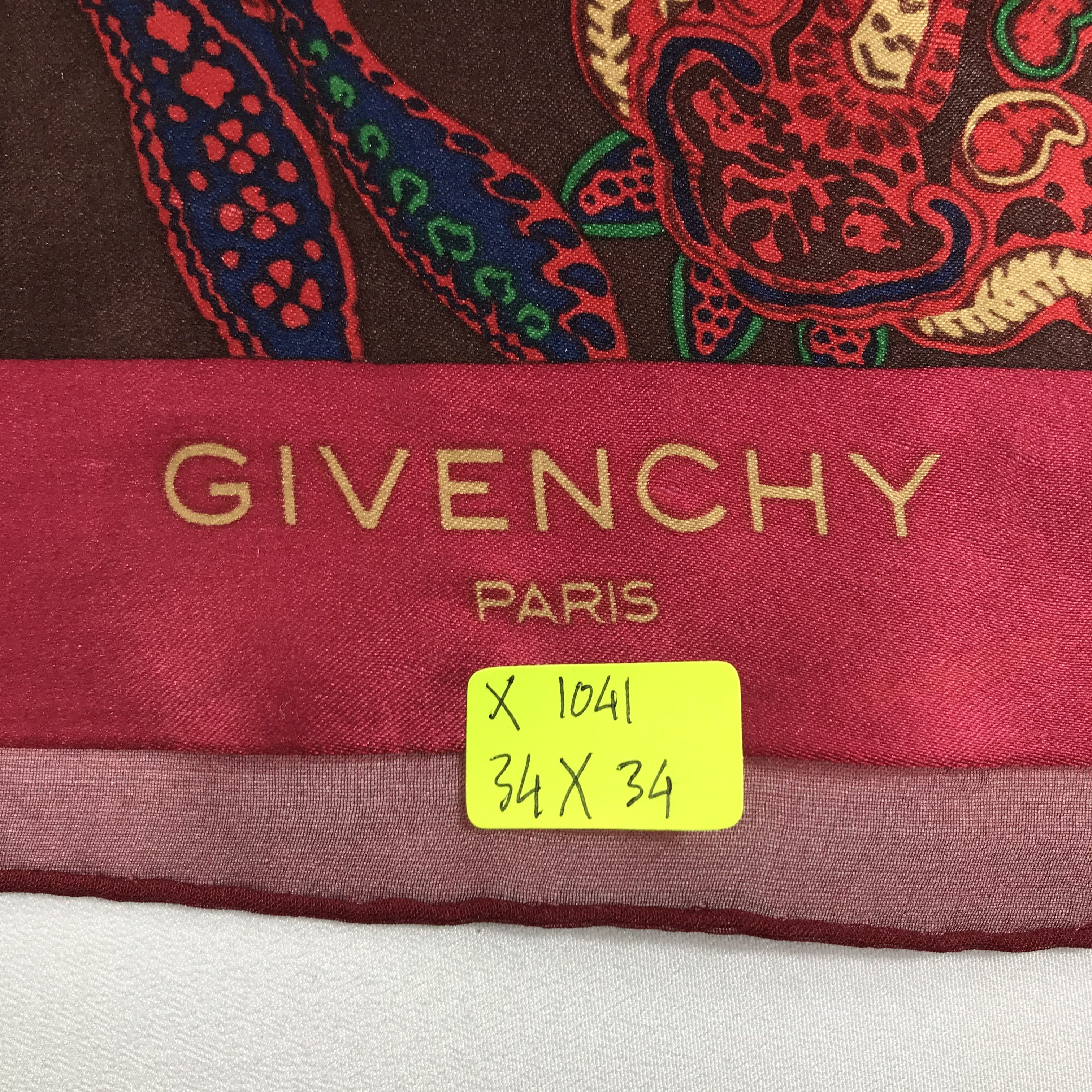 Vintage Vintage Givenchy Silk Scarf Size ONE SIZE - 5 Thumbnail
