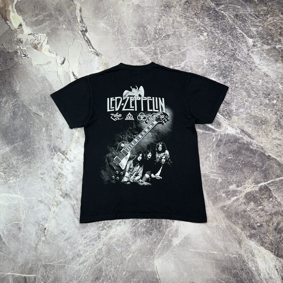 Band Tees × Led Zeppelin Vintage 00s Led Zeppelin T shirt Big Logo Zoso Rock Merch M Size US M / EU 48-50 / 2 - 12 Thumbnail