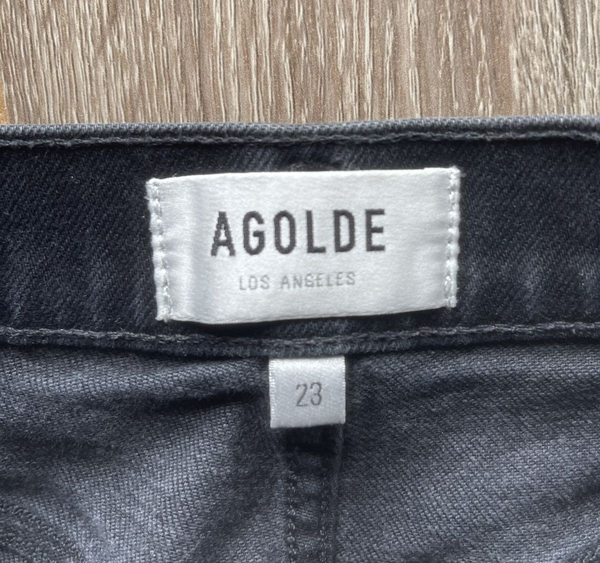 Agolde AGOLDE | Riley Crop Straight Jeans in Black Pepper 23 Size 23" - 5 Thumbnail