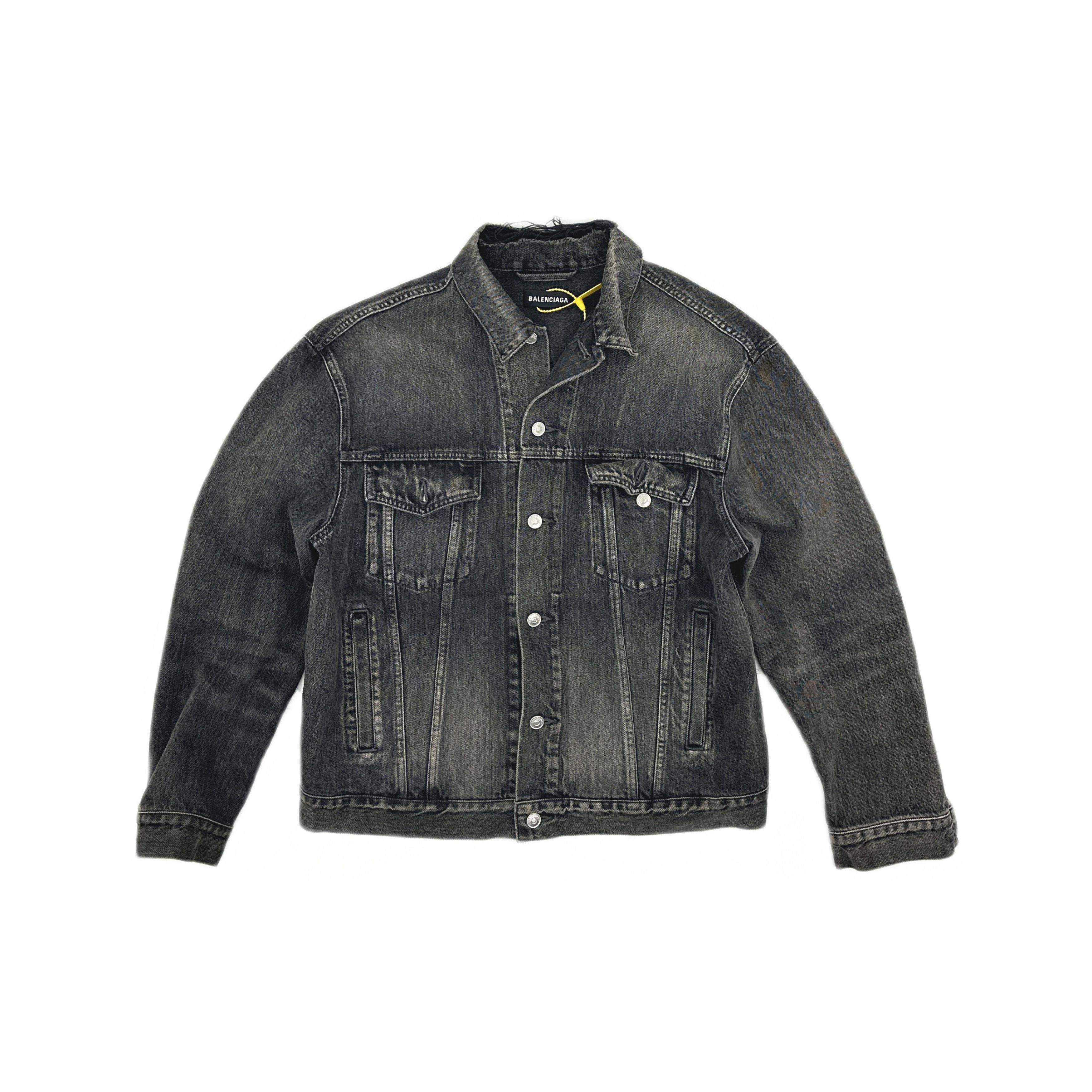 Balenciaga Balenciaga Red Logo Denim Jacket Size M Size US M / EU 48-50 / 2 - 1 Thumbnail
