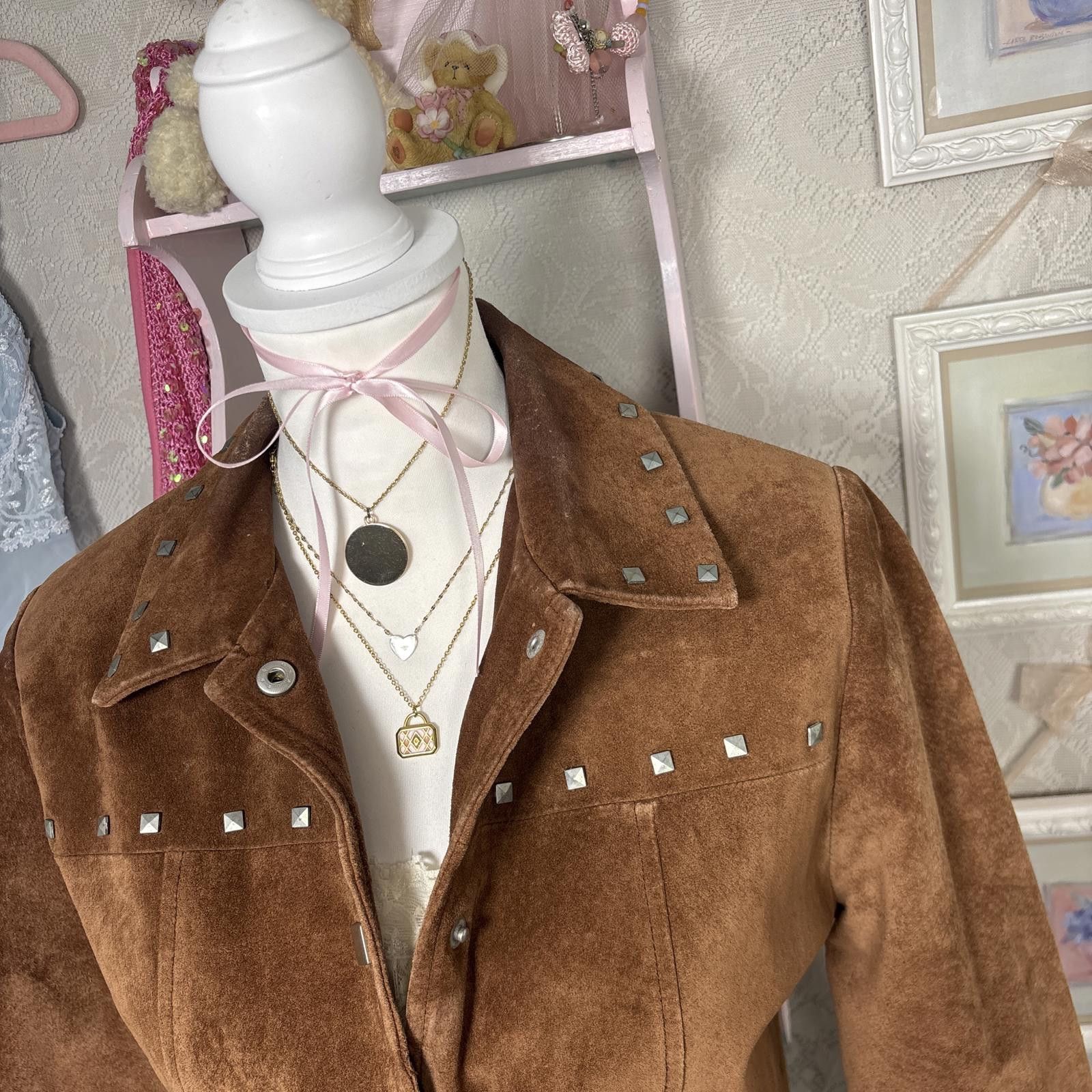 Other vintage suede leather studded jacket Size S / US 4 / IT 40 - 5 Thumbnail