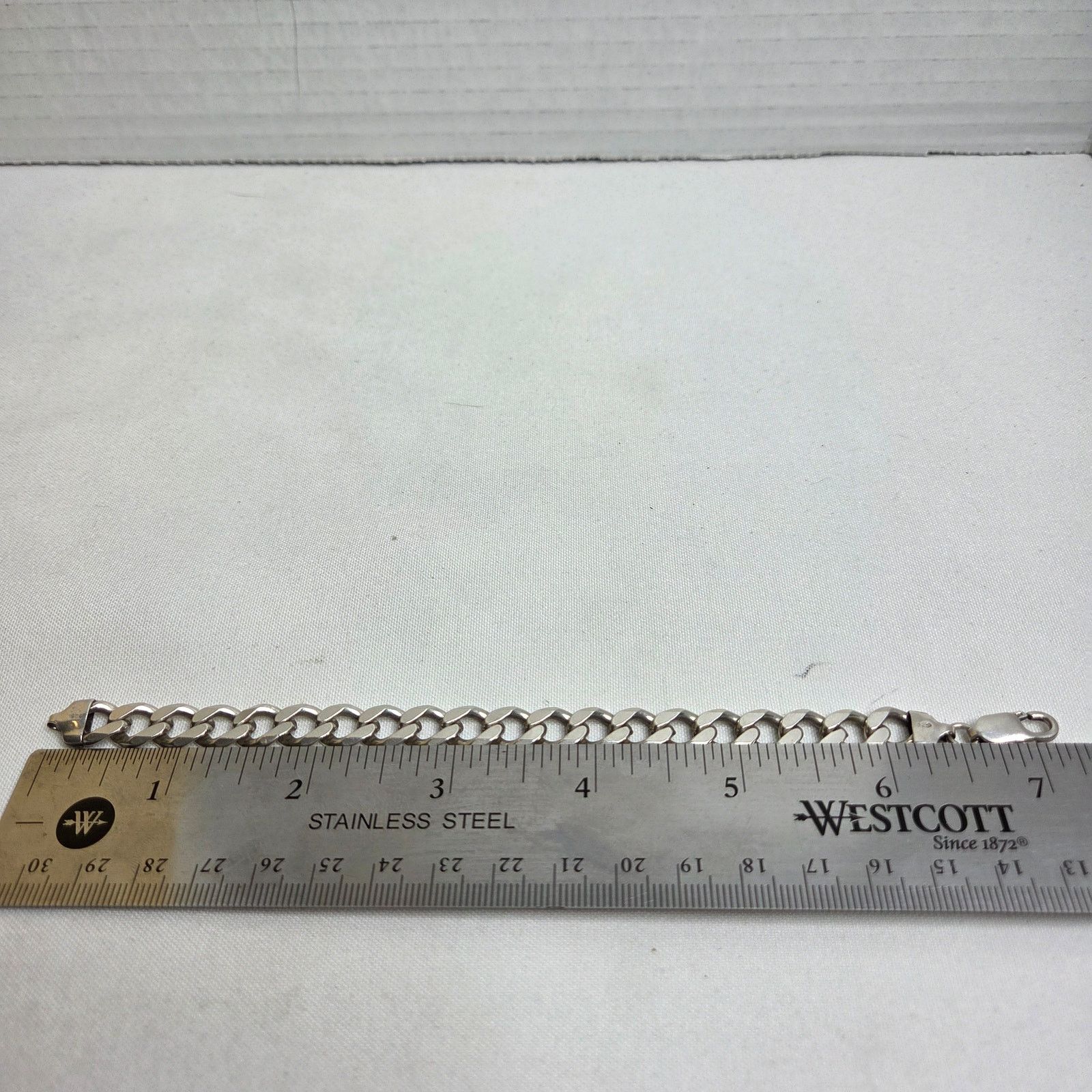 Sterling Silver Sterling Silver 925 Curb Chain Bracelet Made In Italy 7.25" Size ONE SIZE - 8 Thumbnail