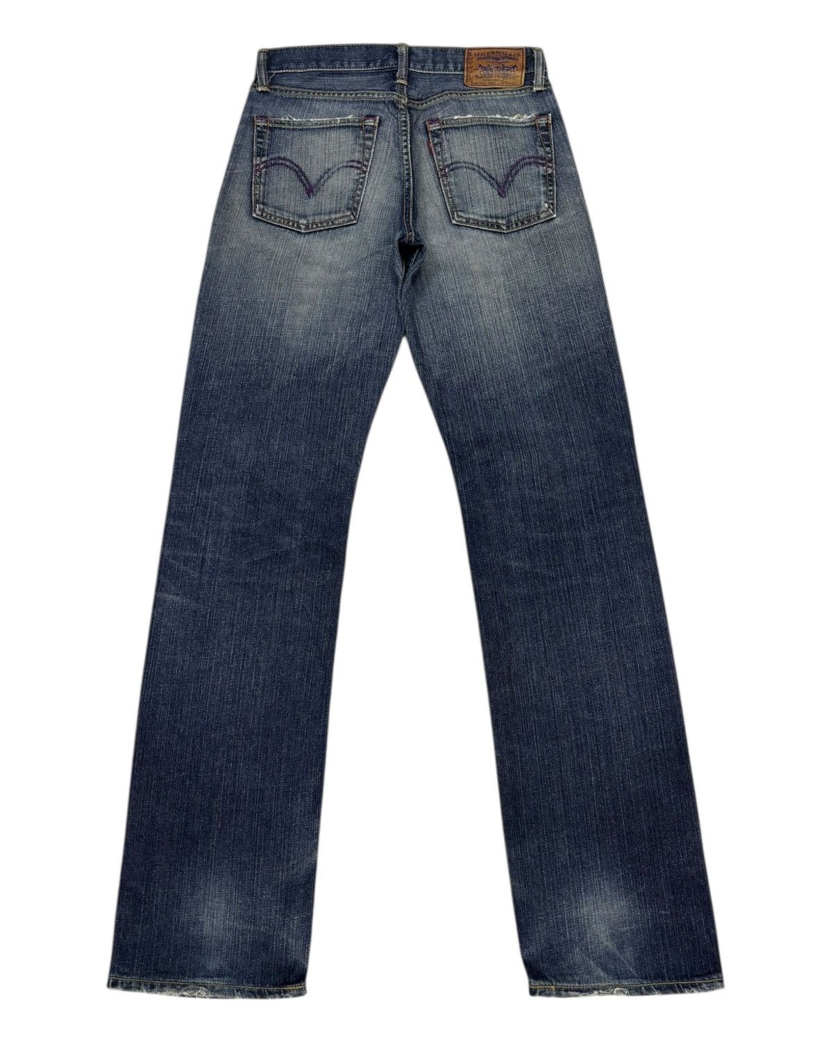 Levi's LEVIS 502 NON SELVEDGE DISTRESSED DENIM JEANS Size US 29 - 2 Thumbnail