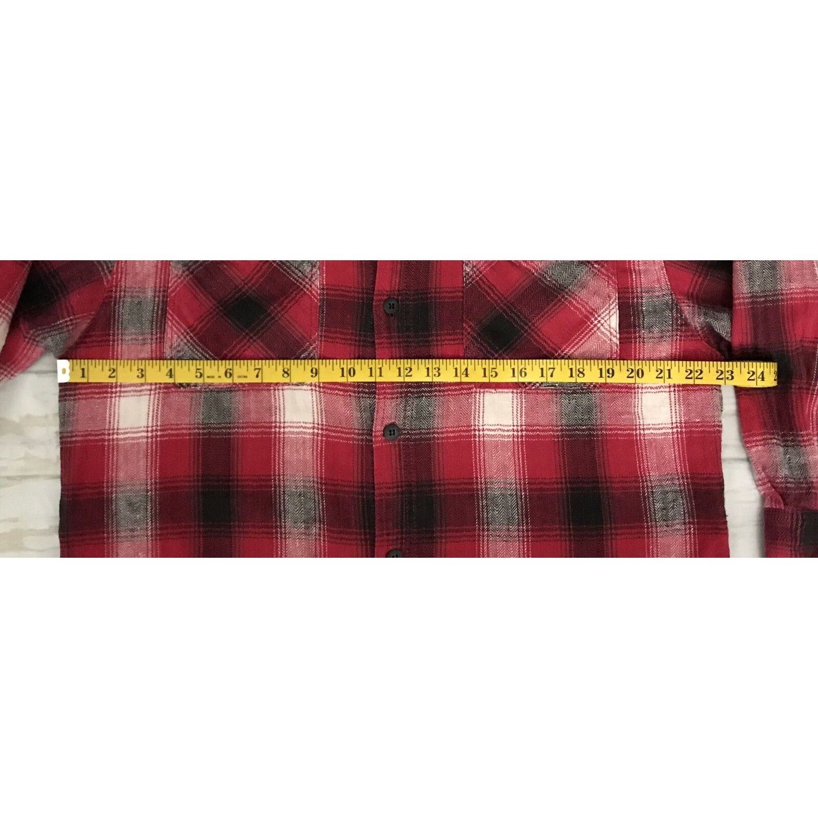 Other B.u.m. Equipment Flannel Plaid Button Up Red Cotton Vintage Size L / US 10 / IT 46 - 3 Thumbnail