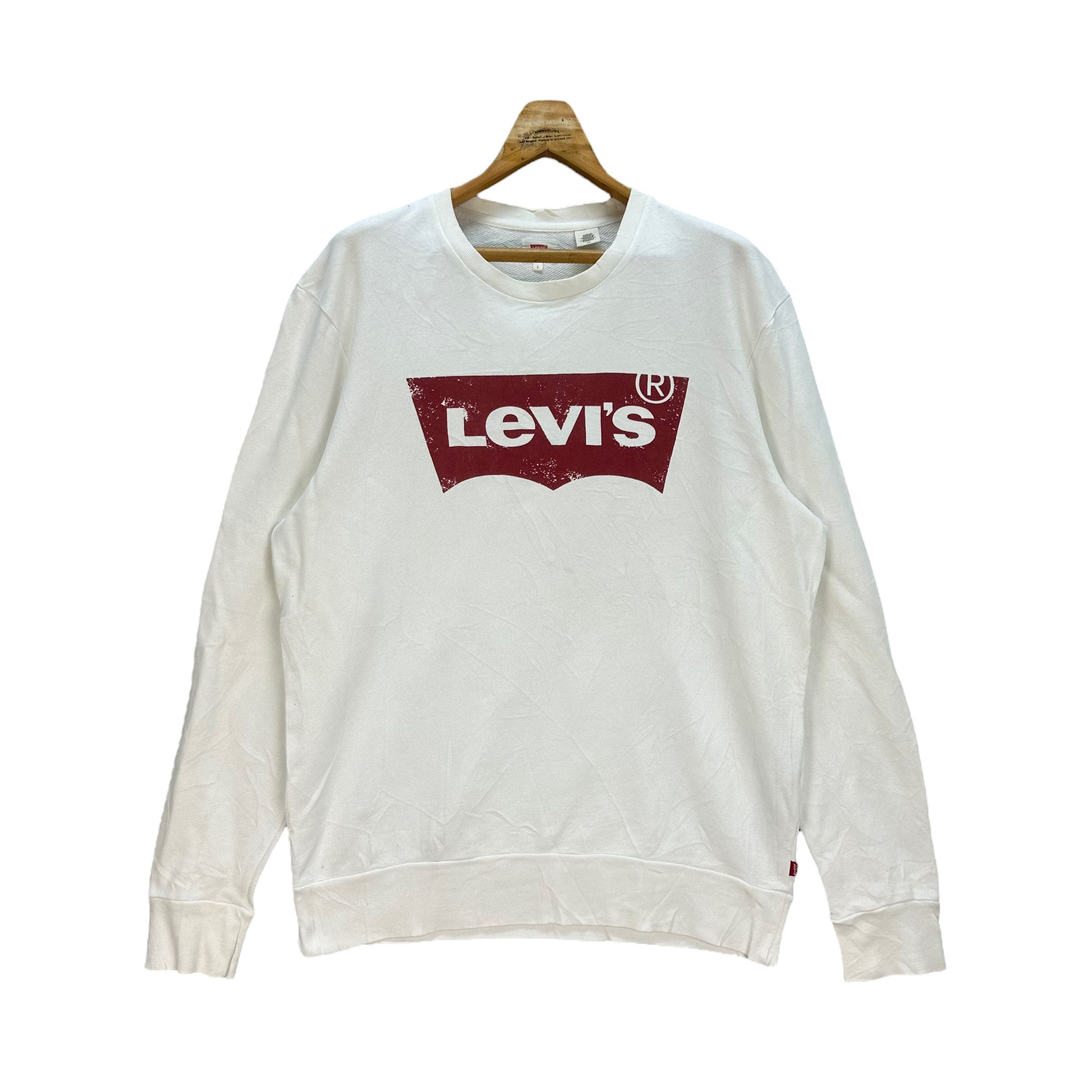 Levi's LEVIS BIG LOGO WHITE SWEATSHIRTS #8420-008 Size US L / EU 52-54 / 3 - 1 Thumbnail