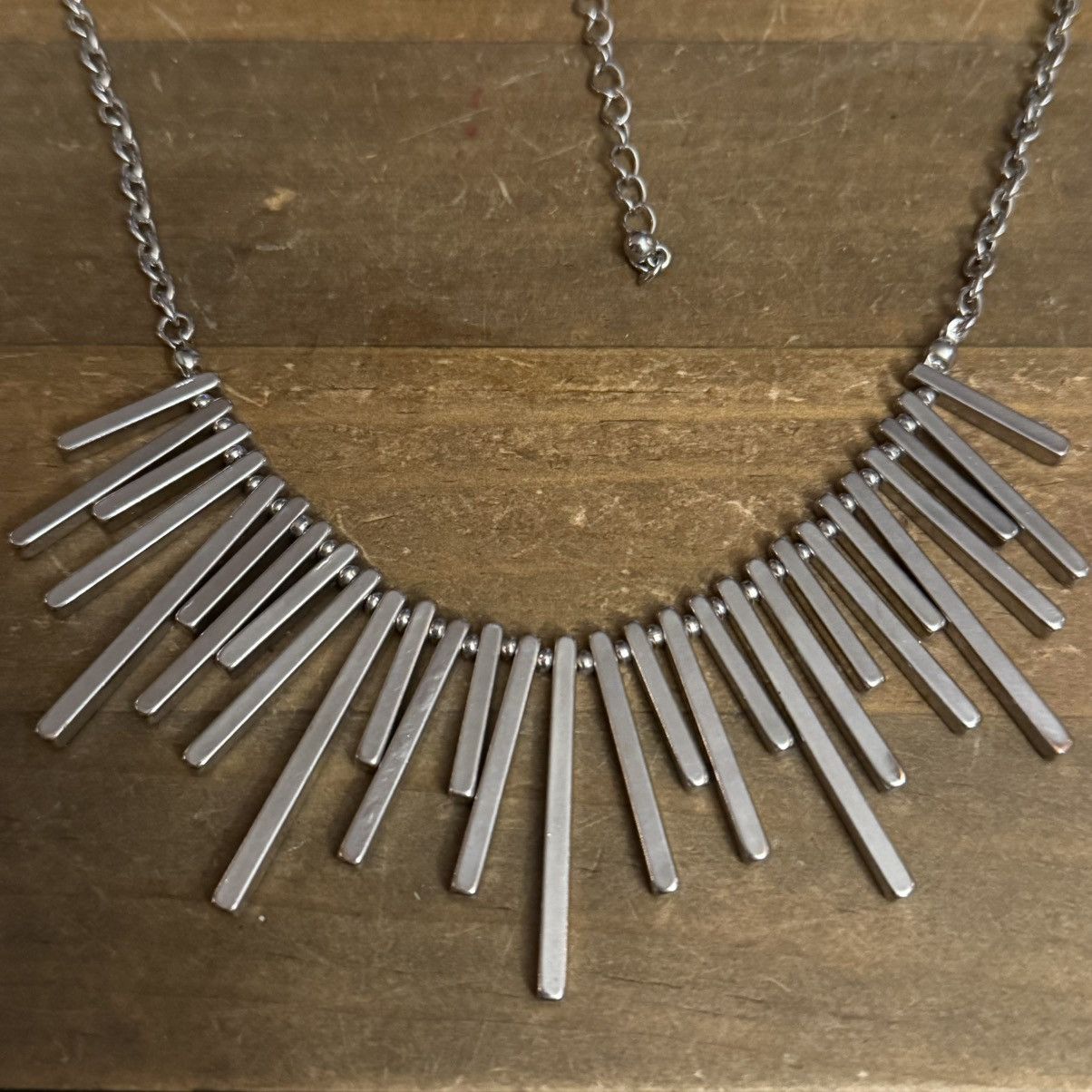 Other Silver tone spike fringe necklace Size ONE SIZE - 4 Thumbnail