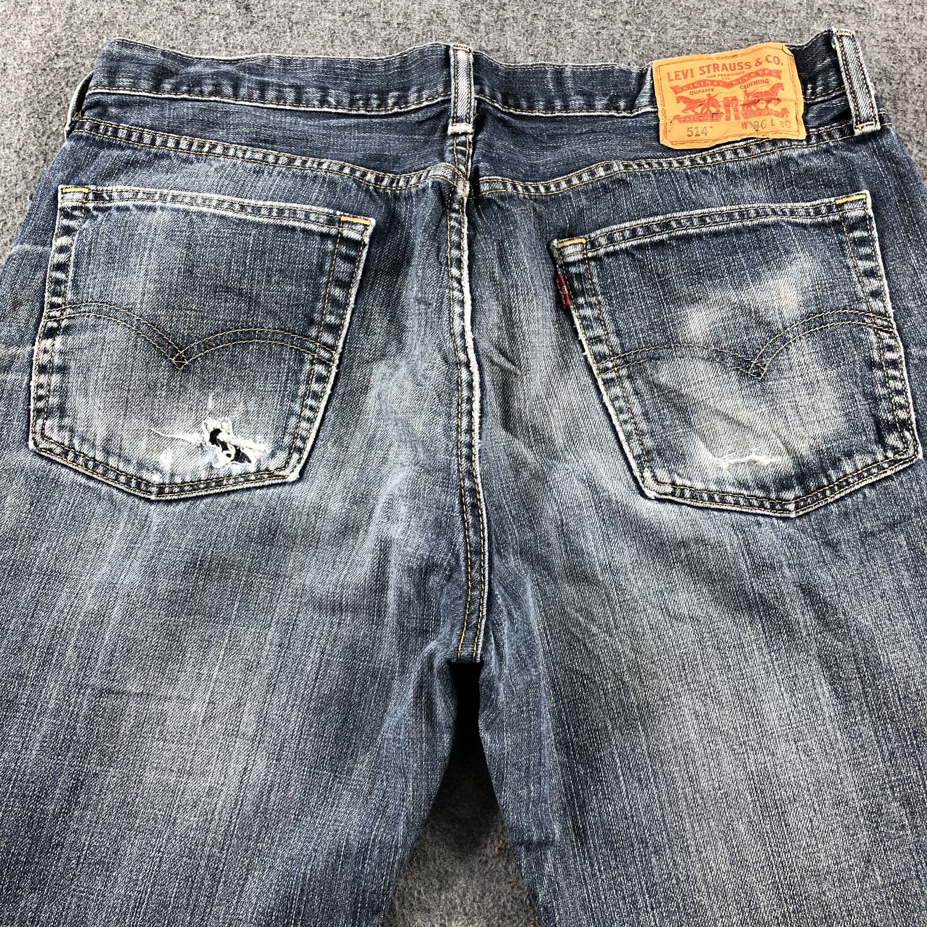 Levi's Vintage Faded Black Levis 514 Jeans-J2649 Size US 35 - 4 Thumbnail