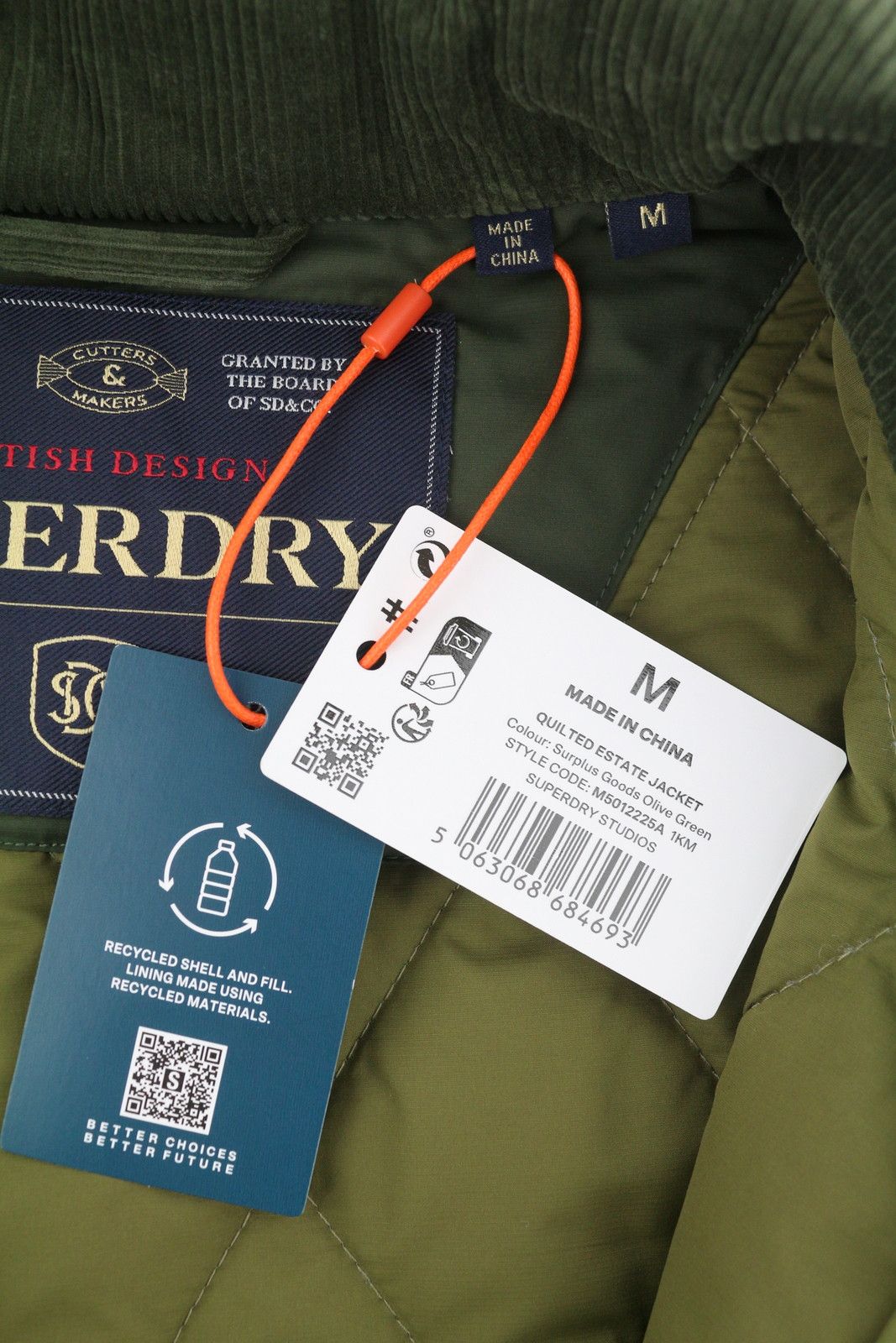 Superdry Estate M Green Insulated High Neck Light 87141 Size US M / EU 48-50 / 2 - 8 Thumbnail