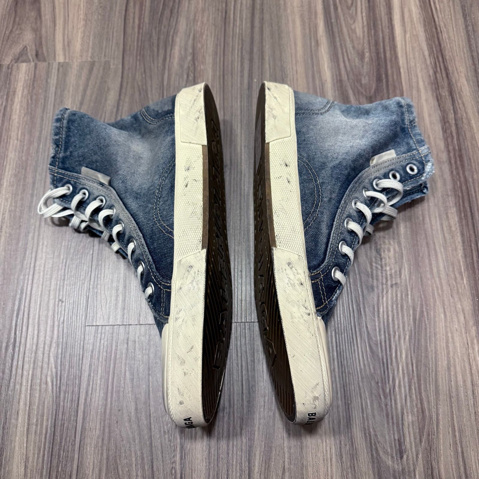 Balenciaga NWB Balenciaga Paris mid 90's Denim High Top Sneaker | EU44 Size US 11 / EU 44 - 6 Thumbnail