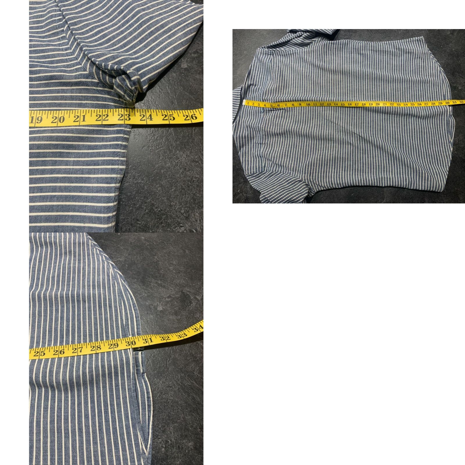 American Eagle Outfitters American Eagle Outfitters Prep Fit Button Up Shirt Mens Large Blue Striped Long Sleeve Size US L / EU 52-54 / 3 - 8 Thumbnail