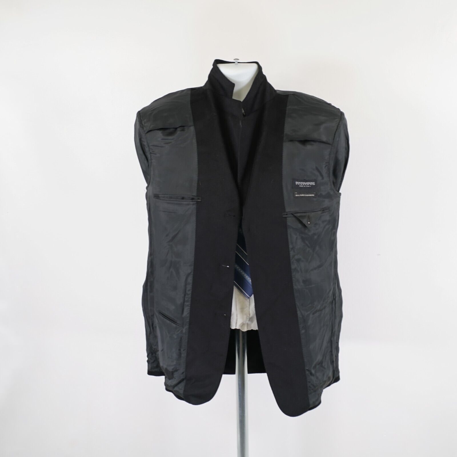 Designer Hathaway Platinum 100% Pure Cashmere 3 Button Blazer 42R Size 42R - 12 Thumbnail