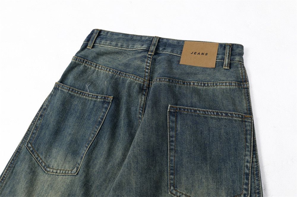 Vintage Men's punk washed distressed patchwork scimitar jeans Size US 32 / EU 48 - 5 Thumbnail