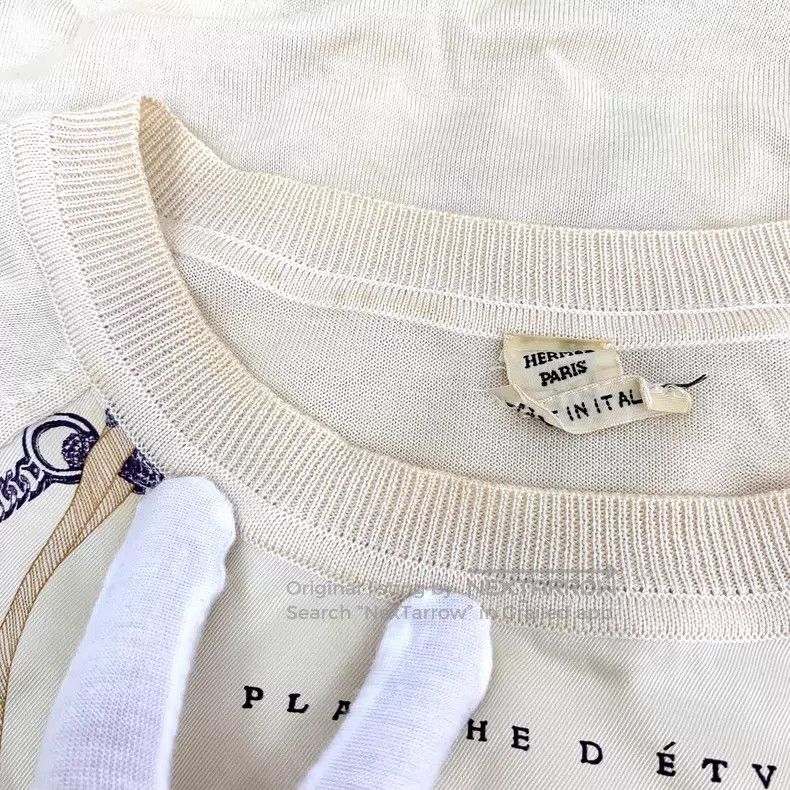 Hermes Hermes Beige Mulberry Silk Rope Pattern Print Cashmere Cre Size XXS / US 00 / IT 34 - 8 Thumbnail