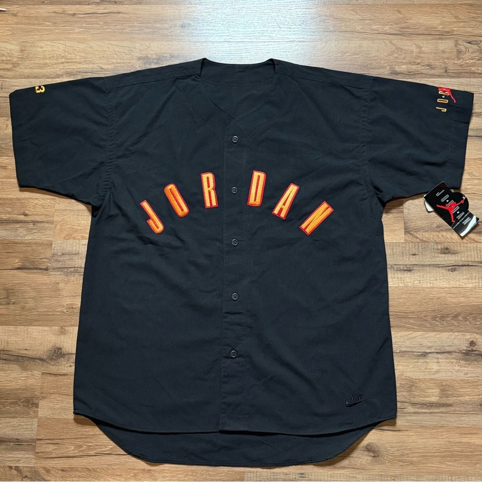 Nike 90s Air Jordan Button Up Baseball Jersey Size US XL / EU 56 / 4 - 1 Thumbnail