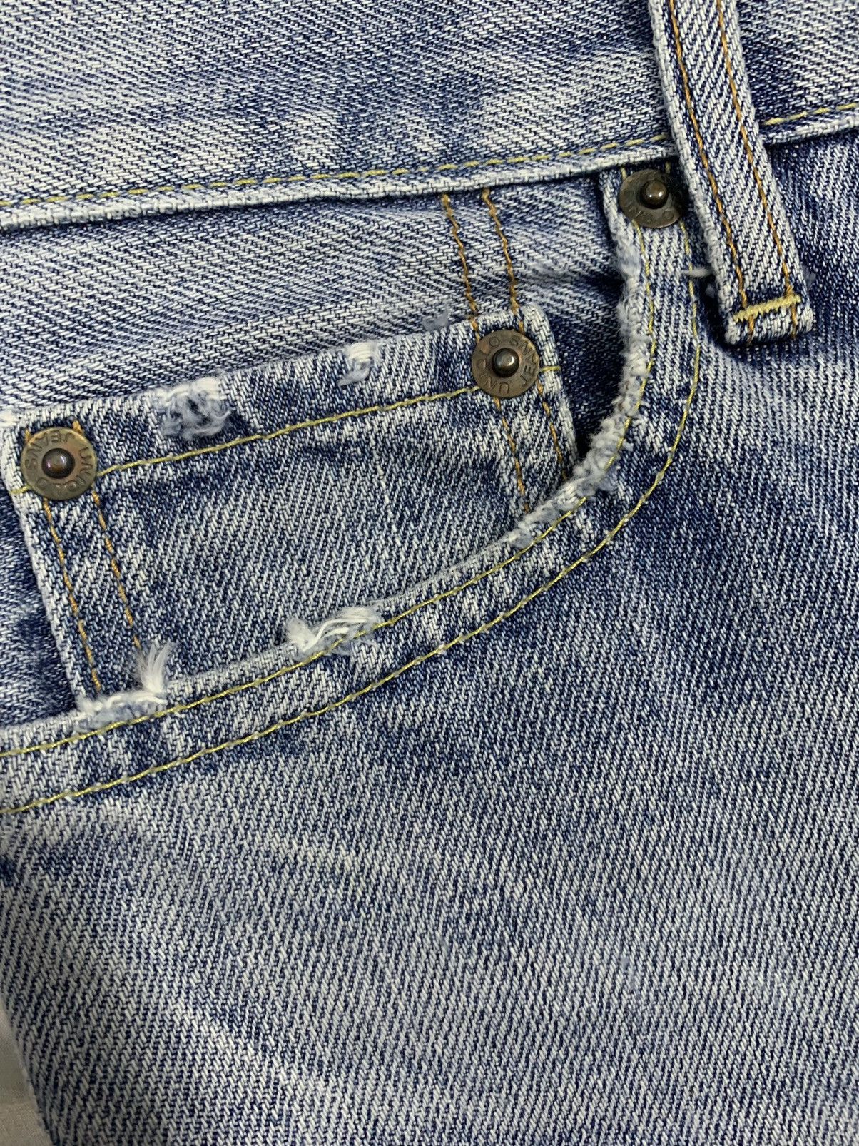 Undercover × Uniqlo Vintage Uniqlo S002 Blue Wash Distressed Grunge Jeans Size US 29 - 5 Thumbnail