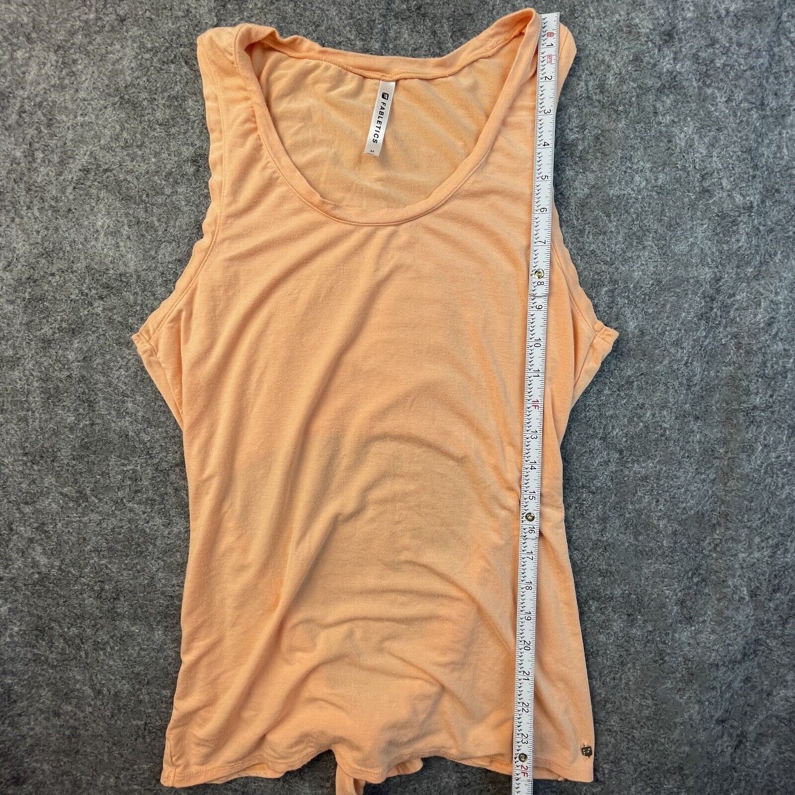 Fabletics Fabletics Tank Womens Medium Orange Workout Cut Out Back Tie Size M / US 6-8 / IT 42-44 - 6 Thumbnail
