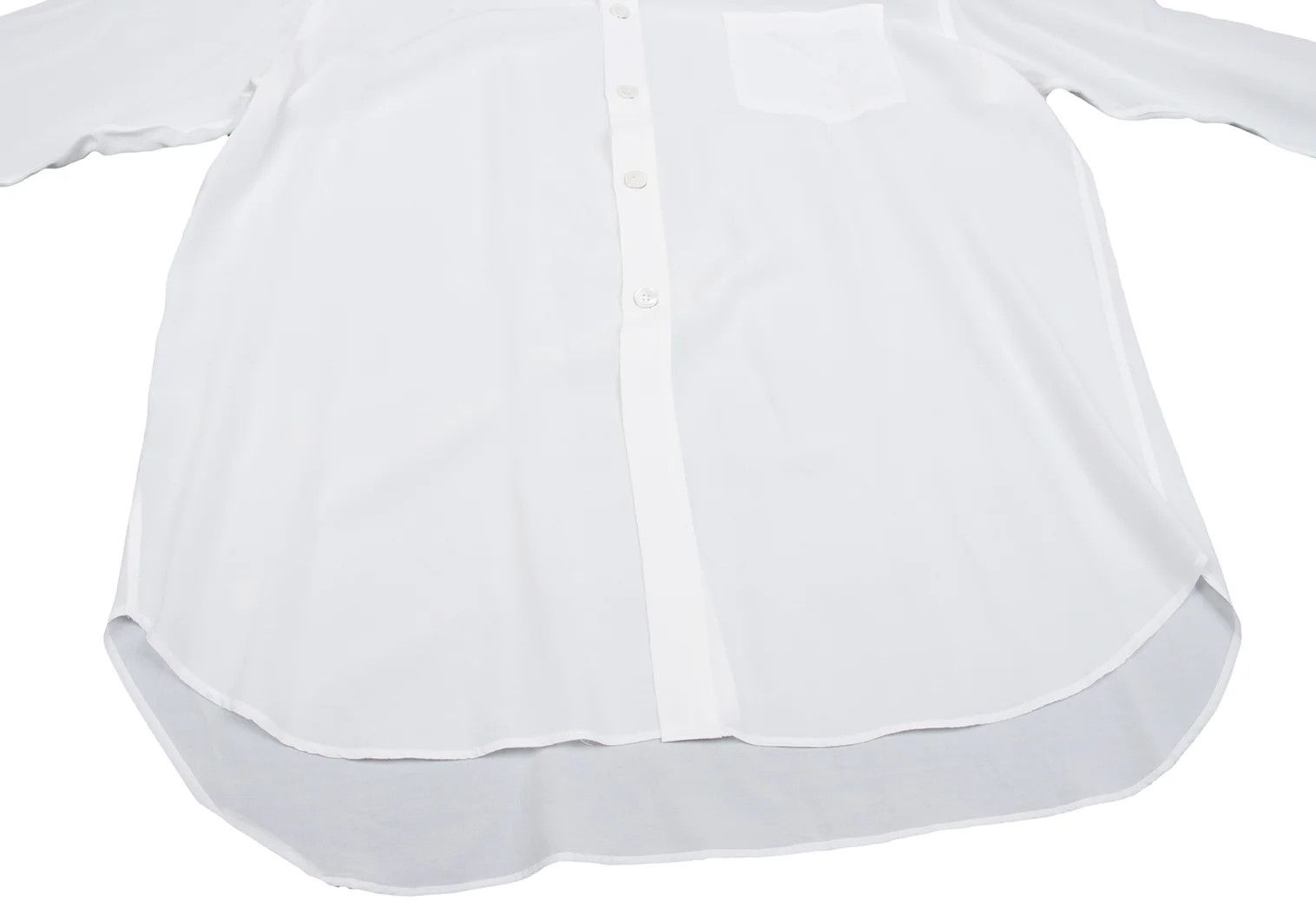 Yohji Yamamoto Yohji Yamamoto Dot Cutting Rayon Shirt White M Size US M / EU 48-50 / 2 - 11 Thumbnail