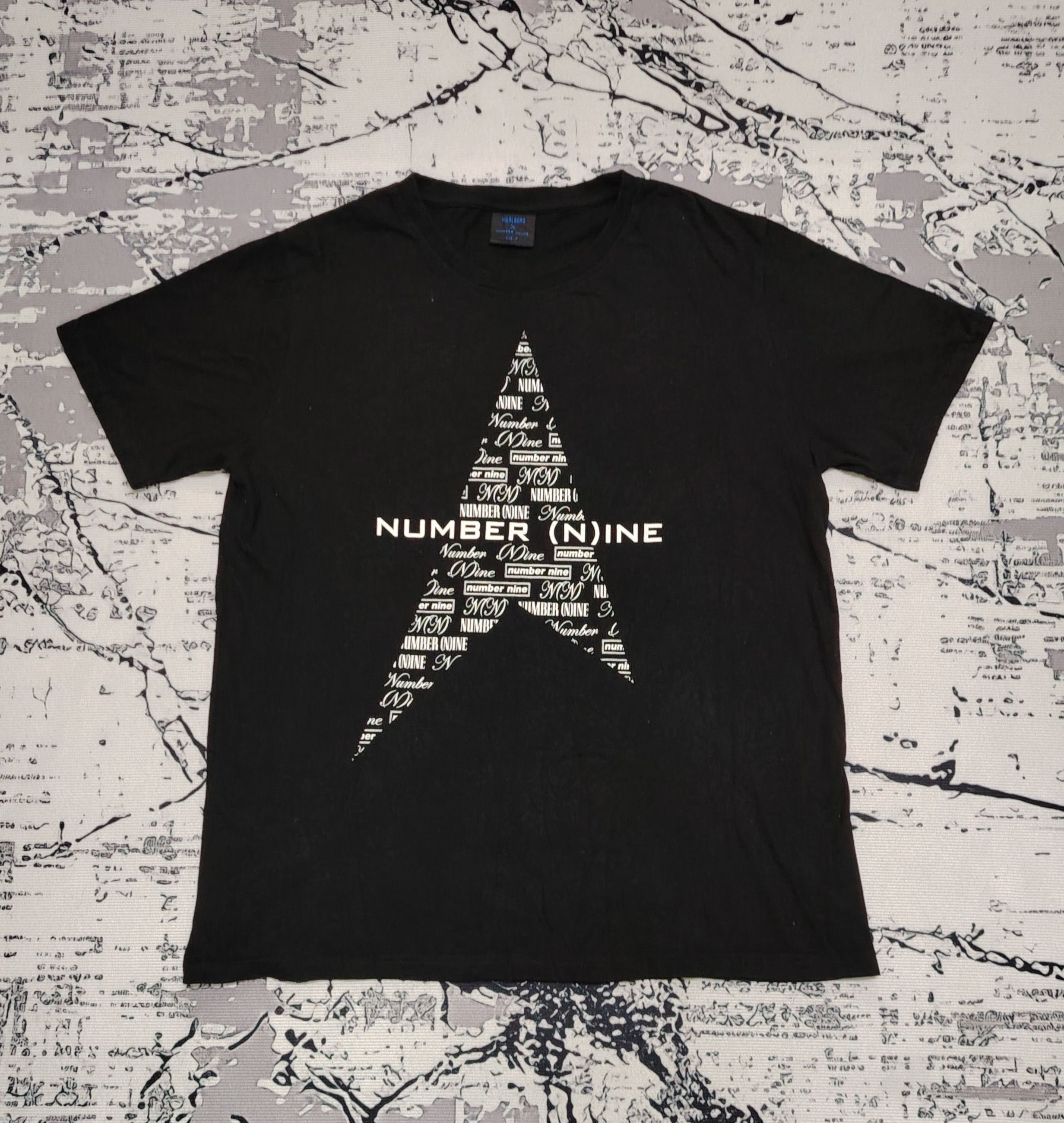 Number (N)ine Number (N)ine Marlboro Star Logo Tshirt Black Size US M / EU 48-50 / 2 - 1 Thumbnail