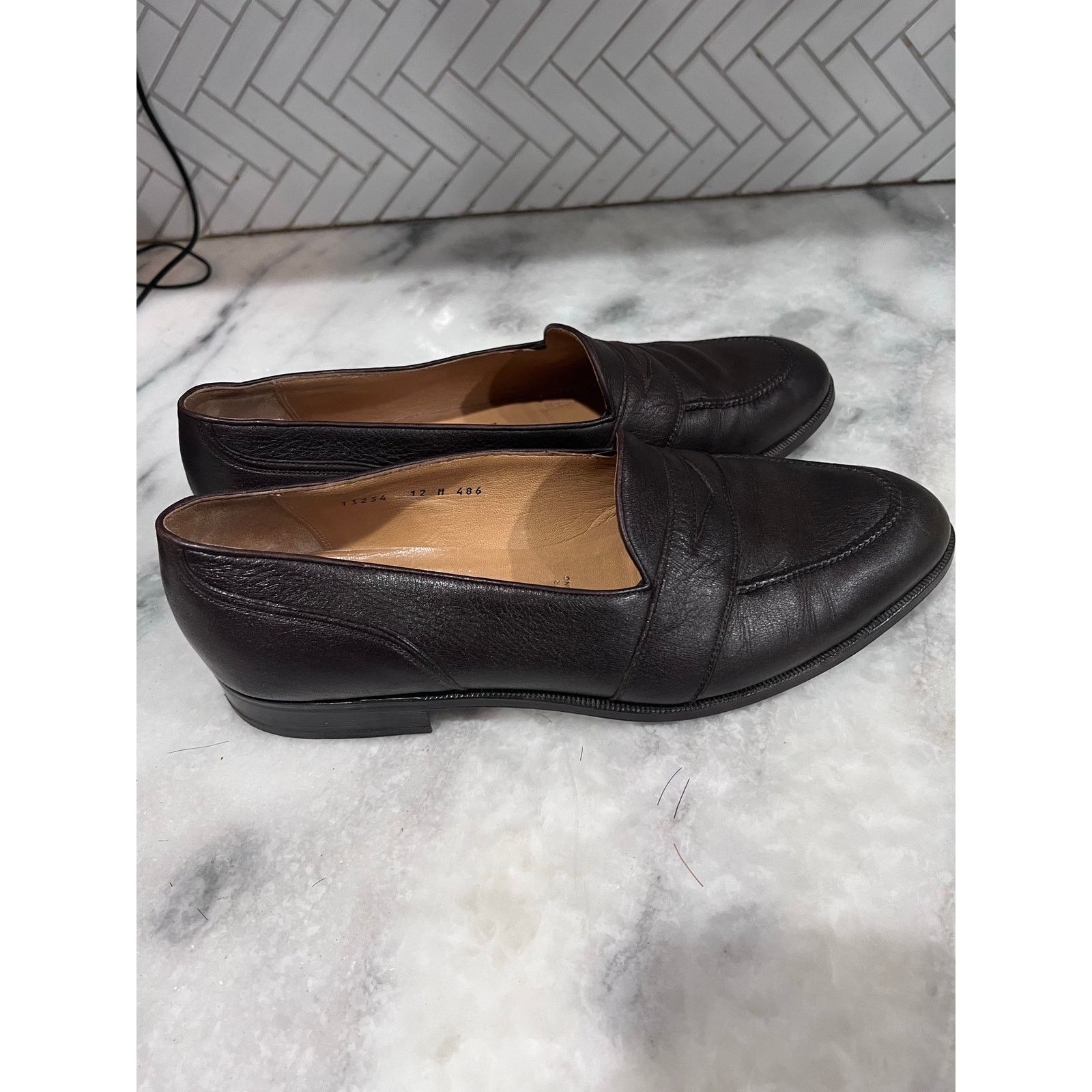 Gravati Gravati Italian Leather Loafers Men’s 12M Brown All Leather Size US 12 / EU 45 - 14 Thumbnail