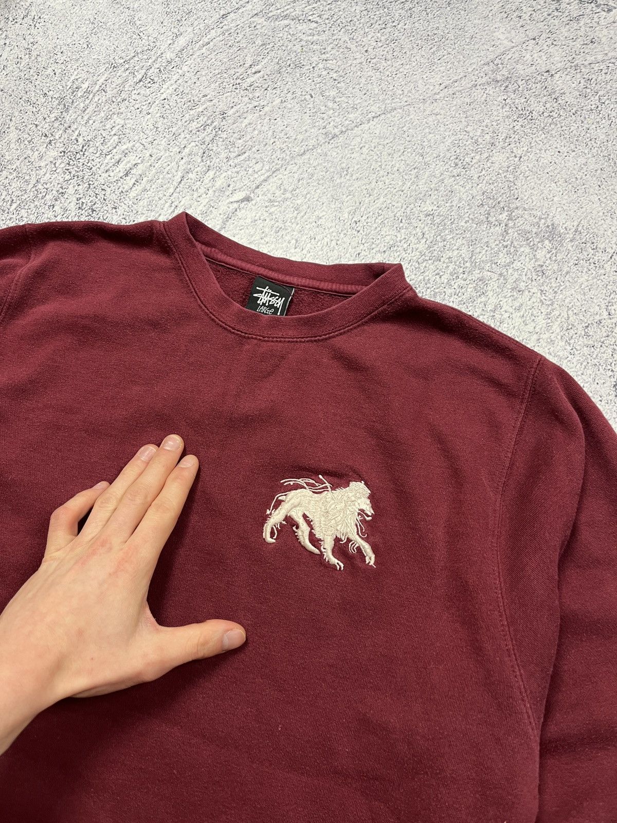Japanese Brand Vintage Stussy Tiger Logo Sweatshirt 00’s Rare Boxy Hype Y2k Size US M / EU 48-50 / 2 - 6 Thumbnail