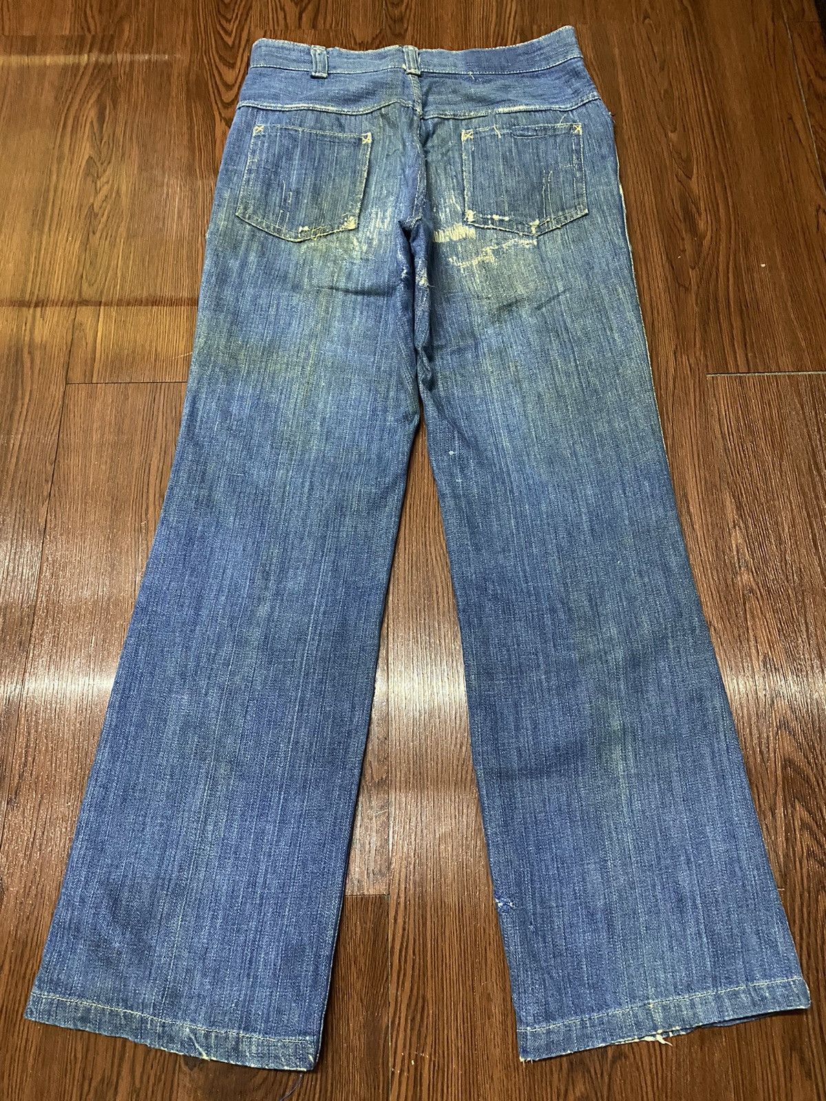 Japanese Brand Vintage Japanese Brand Dirty Thrashed Double Knee Jeans Size US 29 - 2 Thumbnail