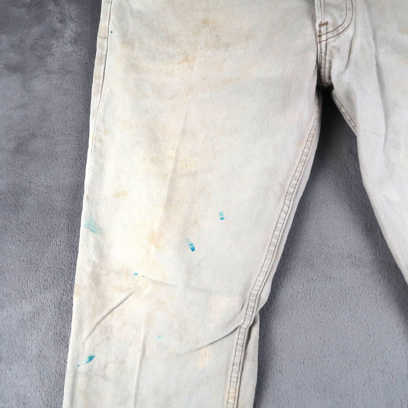 Levi's VINTAGE Levi's 501 Jeans Gray Mens 34x30 Denim Straight 5-Pocket USA Made 90s 501 Series Size US 34 / EU 50 - 4 Thumbnail