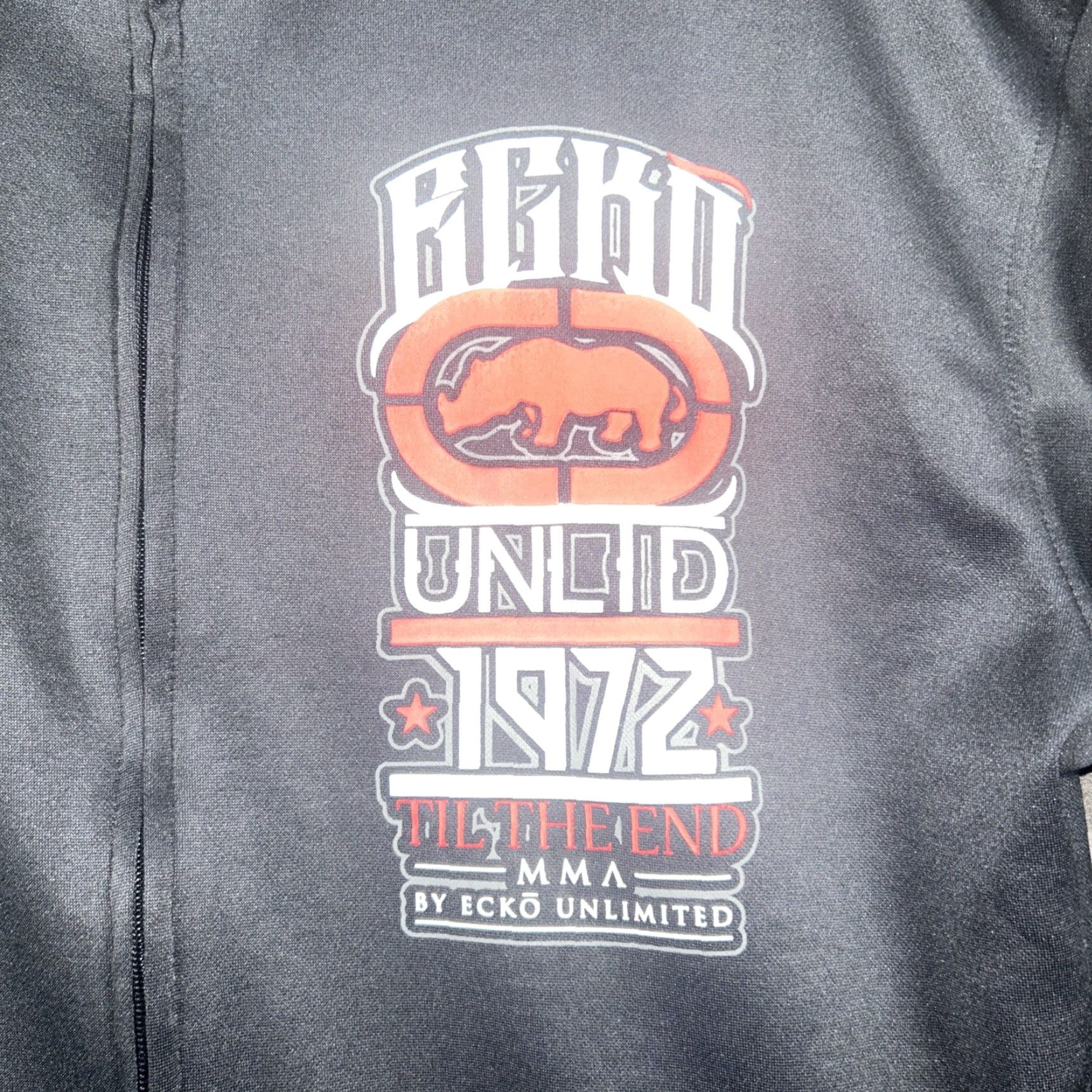 Ecko Unltd. VINTAGE Ecko Unltd MMA Full Zip Jacket XL Long Sleeve Black Windbreaker - 90s Hip Hop Designer Mens? Size US XL / EU 56 / 4 - 2 Thumbnail